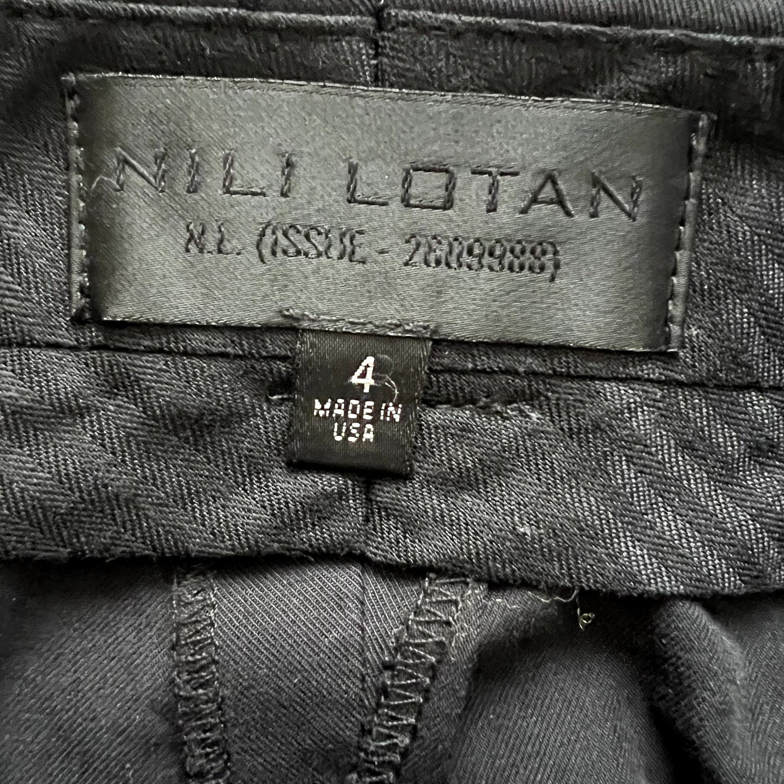 Nili Lotan Nili Lotan cotton blend dress pants black high rise size 4 Size 27" / US 4 / IT 40 - 5 Thumbnail