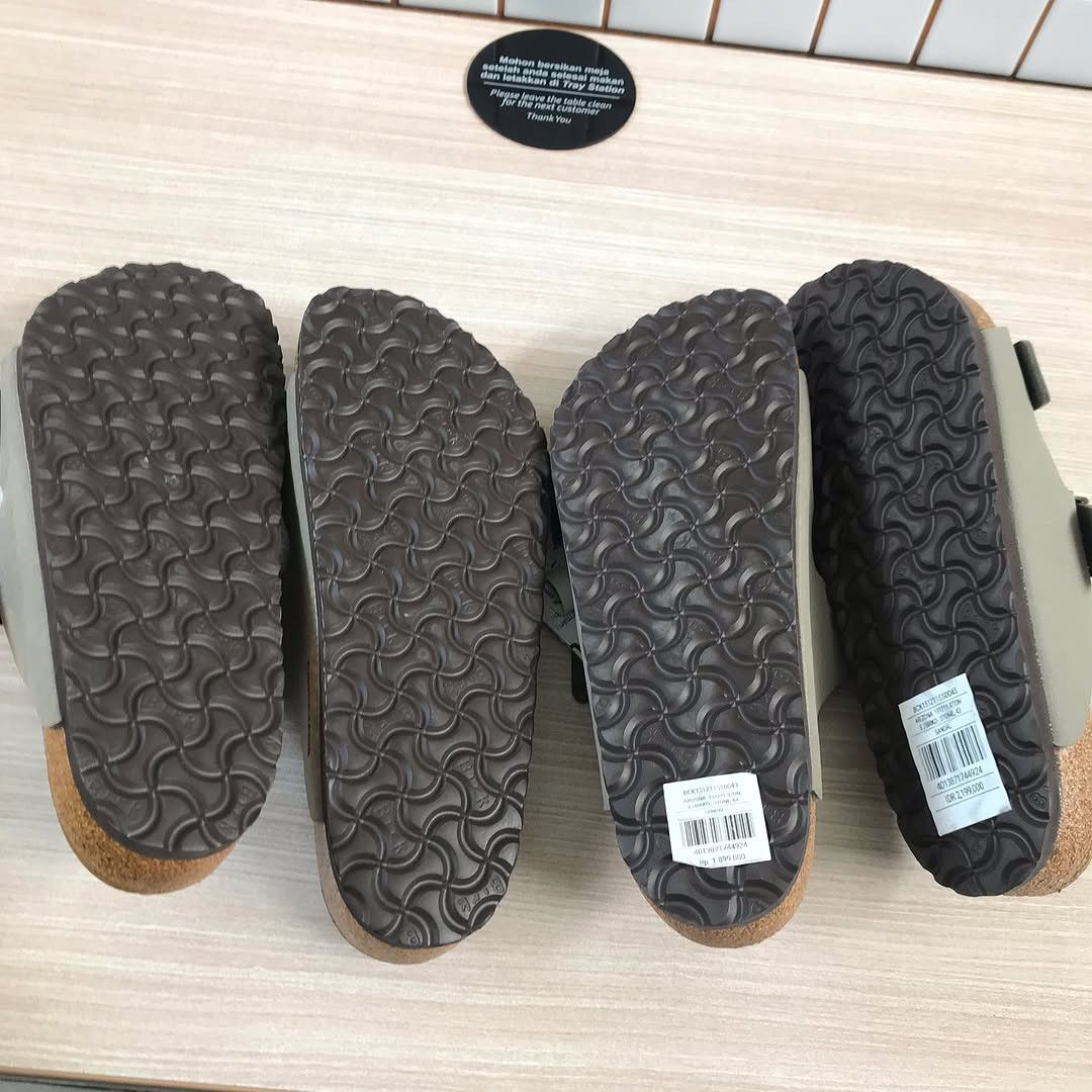 Birkenstock Steal Deal Birkenstock Arizona Birkibuc grey Stone Sandals Size US 9 / EU 42 - 13 Thumbnail
