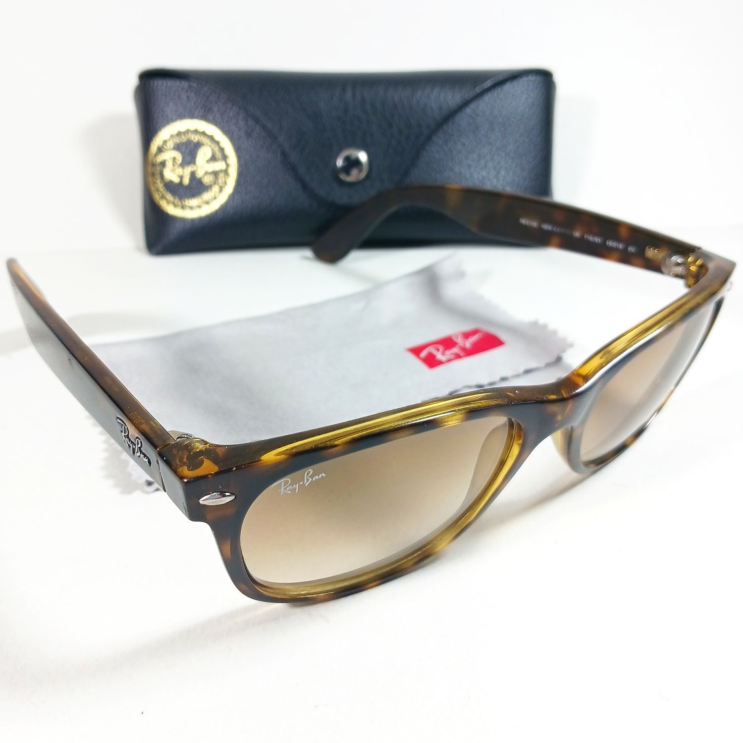 RayBan Ray Ban RB2132 Tortoise New Wayfarer Gradient Sunglasses Size ONE SIZE - 1 Thumbnail