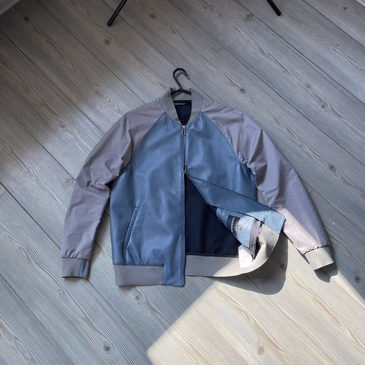 Emporio Armani Emporio Armani Leather + Nylon Bomber Jacket Size US L / EU 52-54 / 3 - 2 Thumbnail