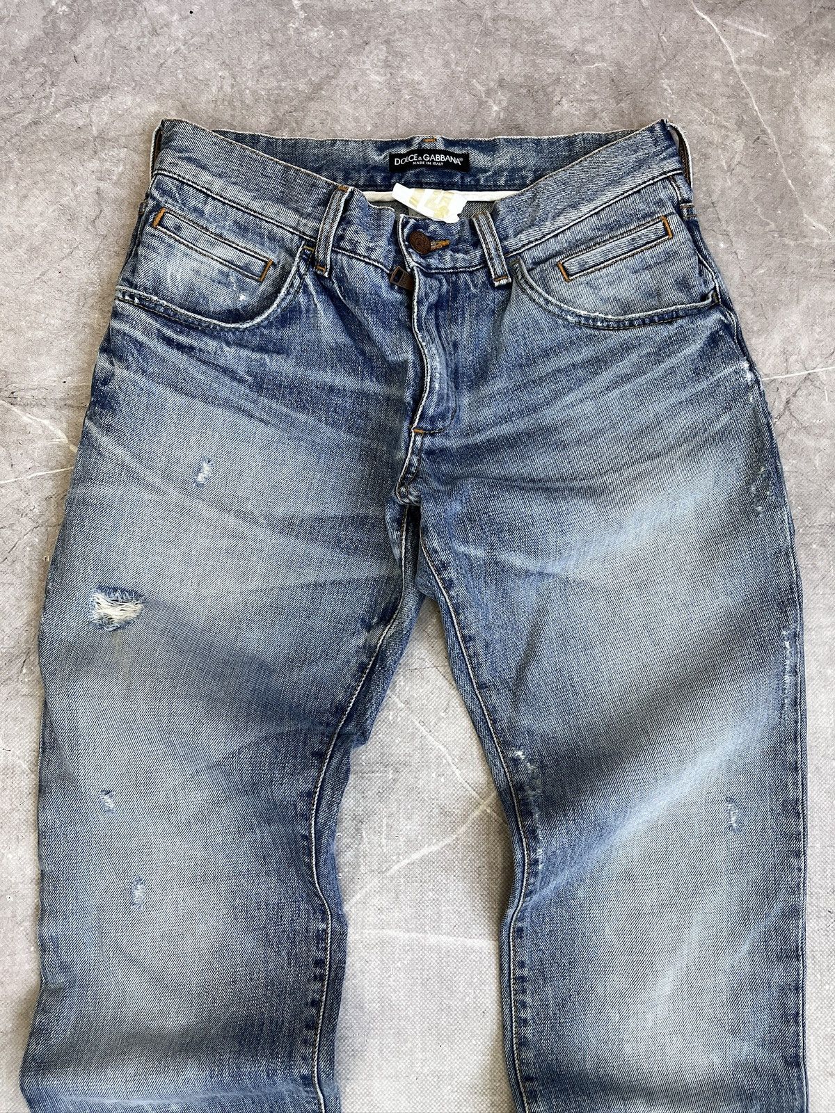 Dolce & Gabbana Dolce Gabbana Denim Slim Jeans Distressed Y2K Size US 30 / EU 46 - 3 Thumbnail