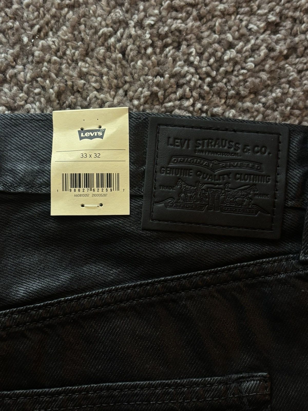 Levi's Levi wide leg wax denim Size 33" - 3 Thumbnail