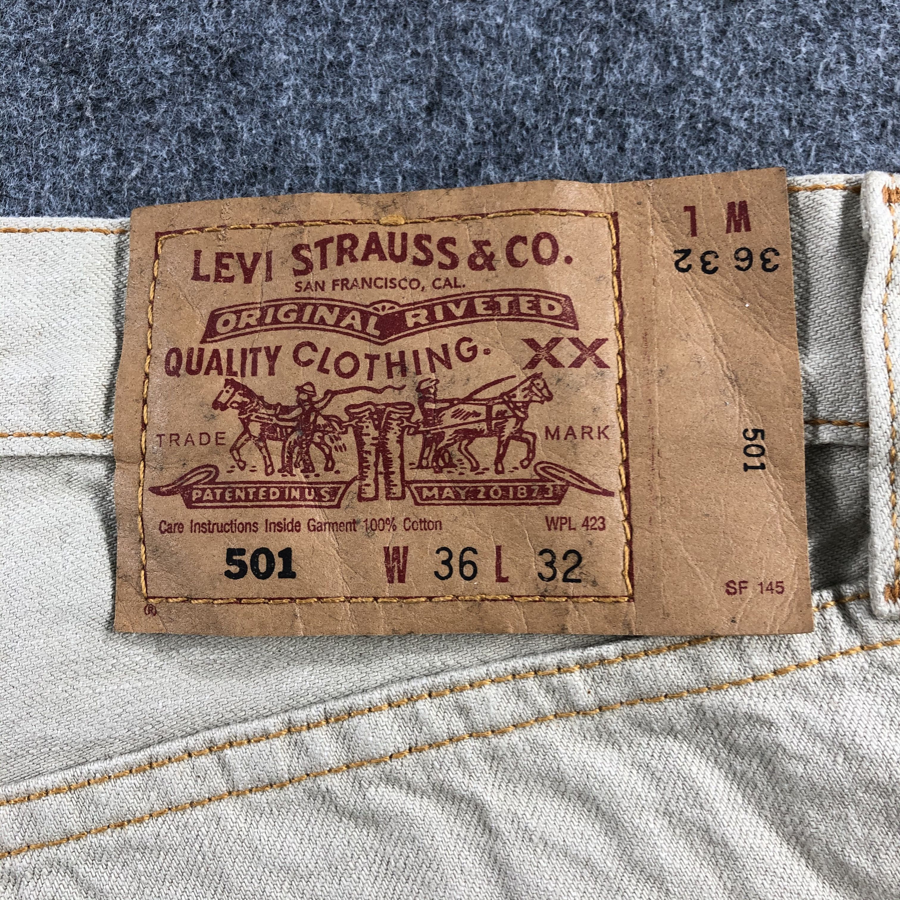 Levi's Vintage 90s Light Wash Levis 501 Jeans-J1833 Size US 36 / EU 52 - 5 Thumbnail