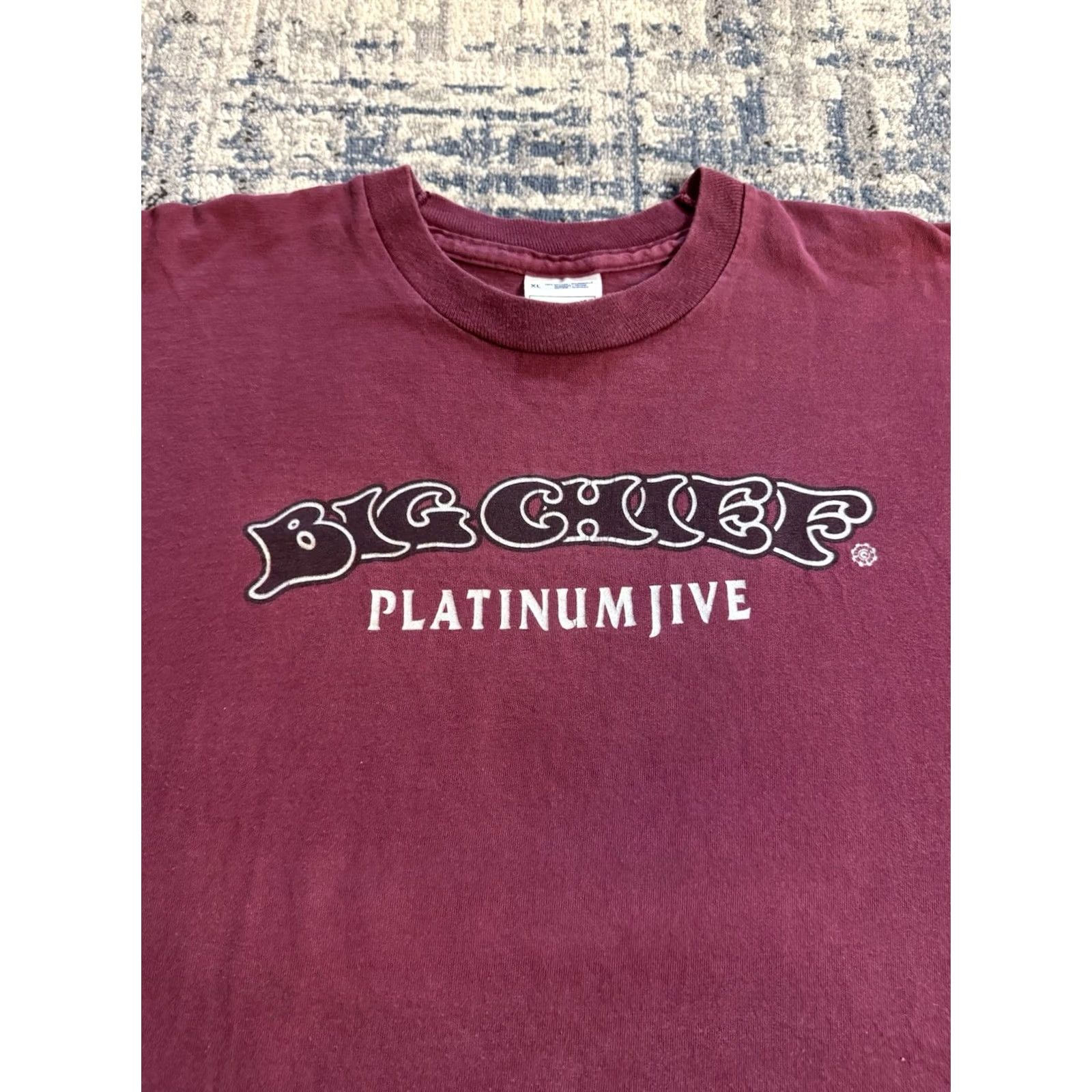 Vintage VINTAGE 1995 Screen Stars Big Chief Platinum Jive T Shirt XL Maroon Sup Pop Records Laughing Hyenas 90s Mens Size US XL / EU 56 / 4 - 2 Thumbnail