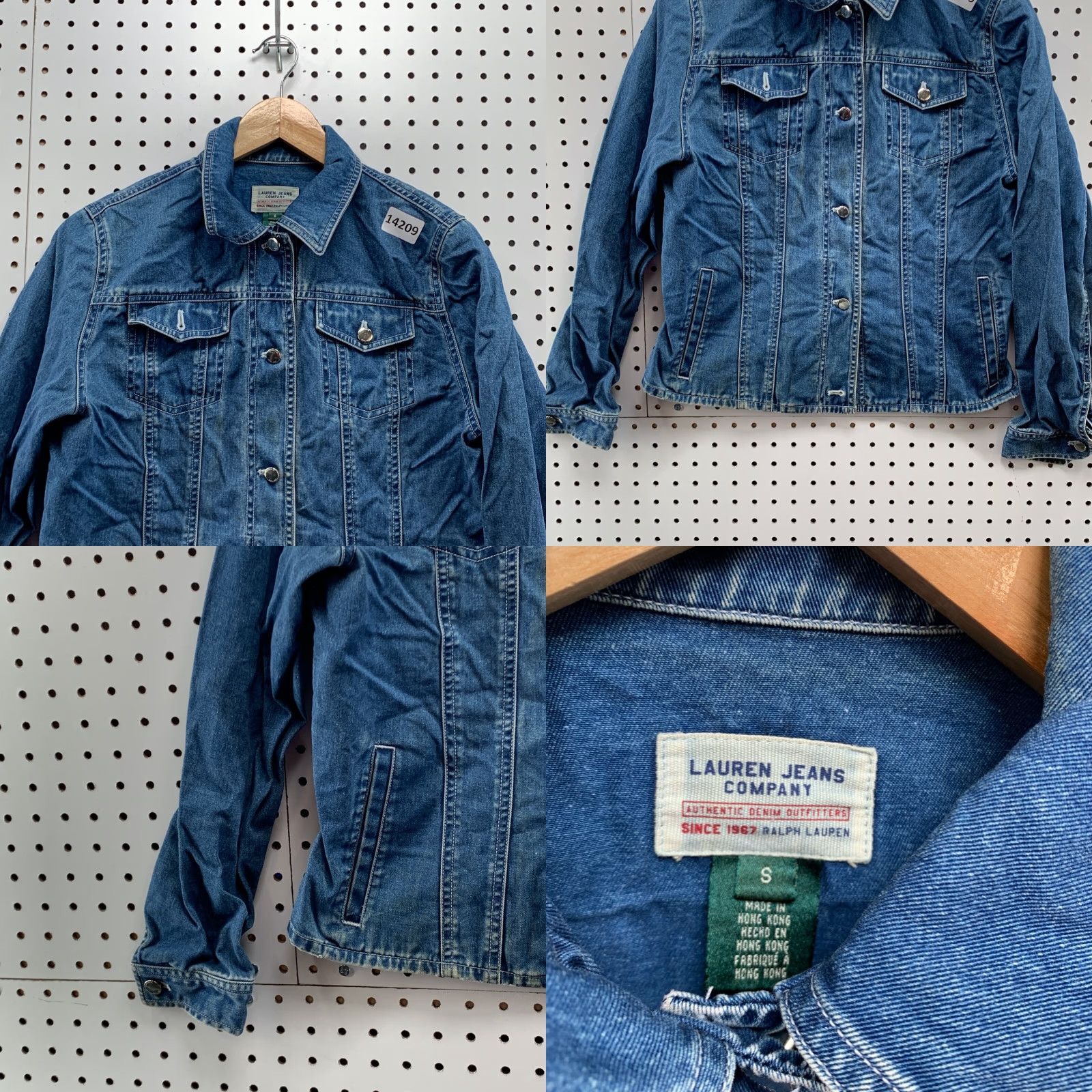 Ralph Lauren VINTAGE Lauren Ralph Lauren Denim Jacket Women's Small Blue Button-Down 90s Style Ladies Size S / US 4 / IT 40 - 8 Thumbnail