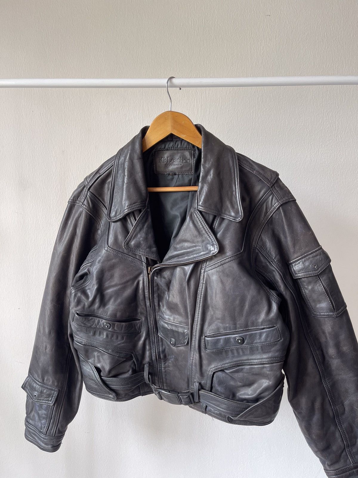 Kadoya Rare 90s Kadoya Leather Motorcycle Jacket Size US M / EU 48-50 / 2 - 2 Thumbnail