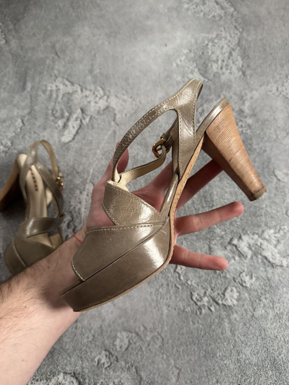 Prada Prada 38size sandals high heels shoes luxury old money 00s Size US 8 / IT 38 - 14 Thumbnail
