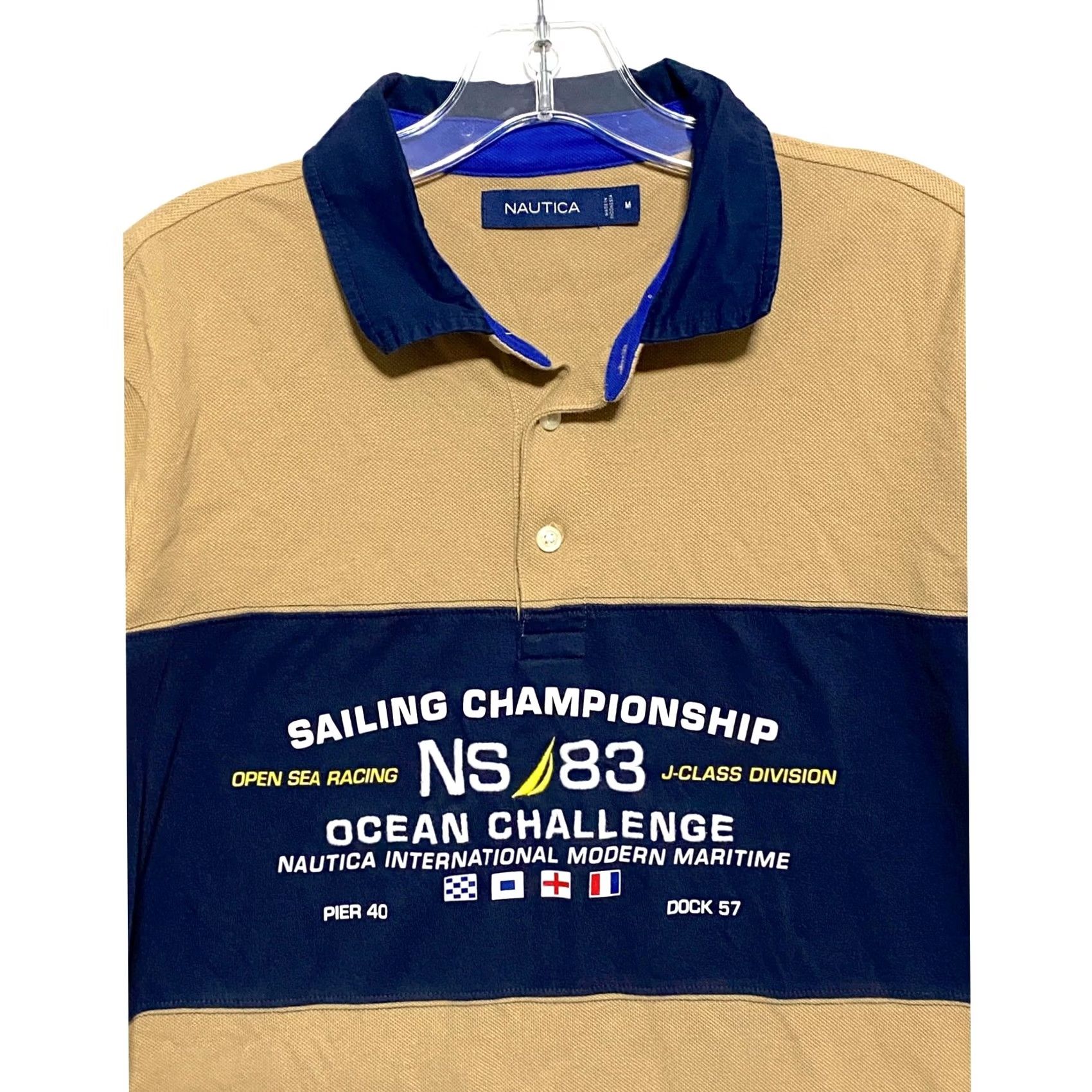 Nautica Nautica Polo Shirt Colorblock Mens M Nautical Rugby Regatta Casual Sailor Preppy Beach Resortwear Size US M / EU 48-50 / 2 - 2 Thumbnail