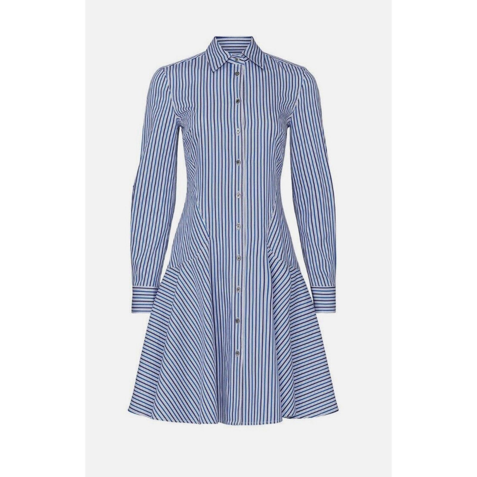 Derek Lam 10 Crosby Derek Lam Collective, Striped Button Down Dress, size: 44 Size L / US 10 / IT 46 - 5 Thumbnail