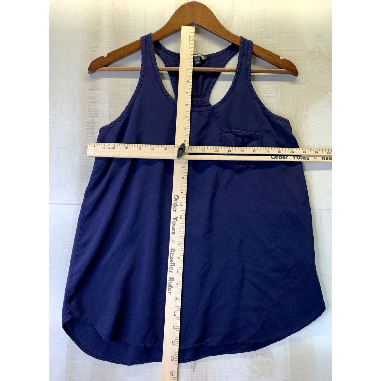 Express Express Women’s Navy Tank Pocket Blouse Top XS Blue Tank Blouse Womens XS Navy Pocket Top Size XS / US 0-2 / IT 36-38 - 3 Thumbnail