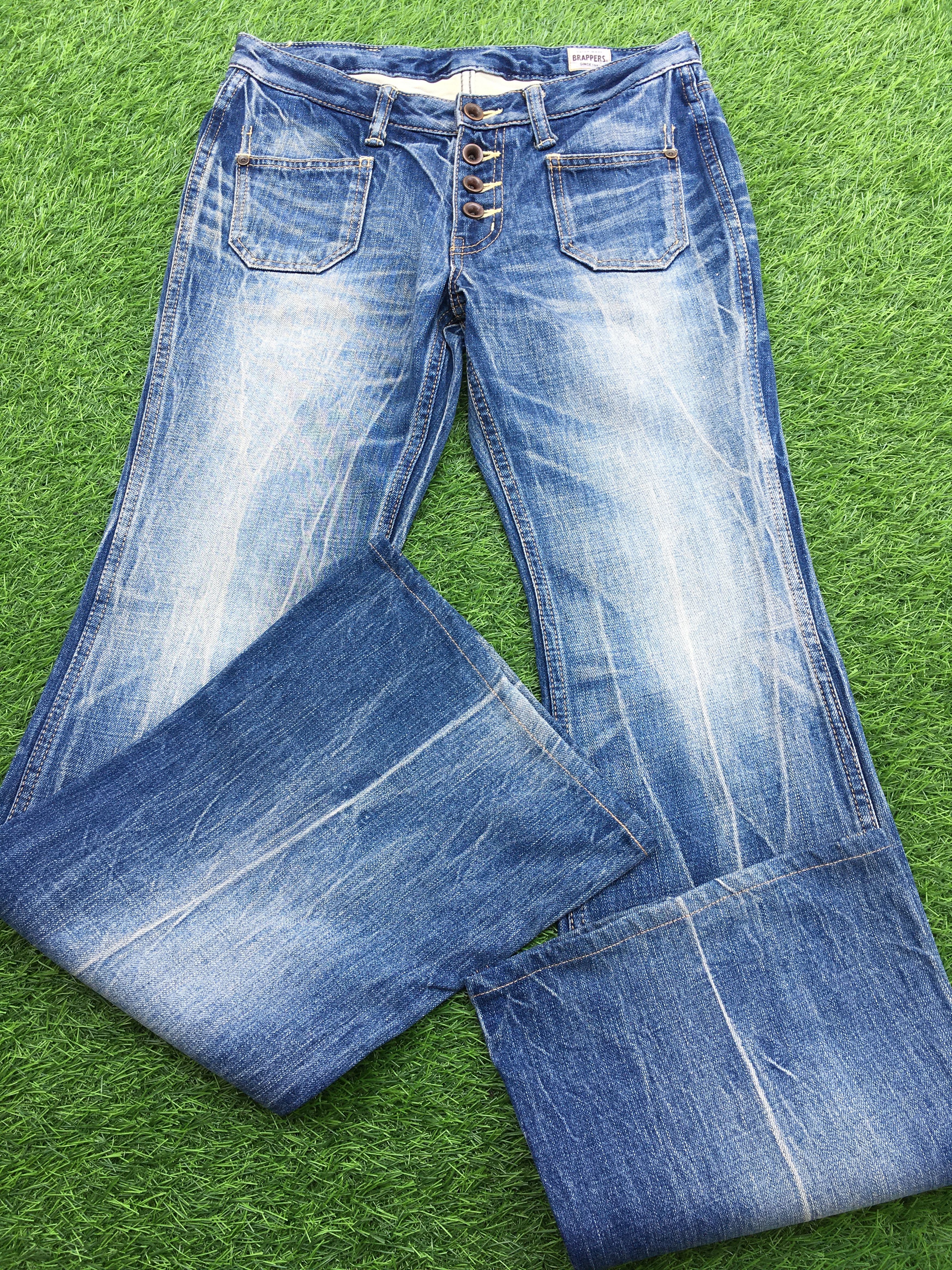 Japanese Brand Low Rise Distressed Bootcut Jeans #D1356 Size US 28 / EU 44 - 8 Thumbnail