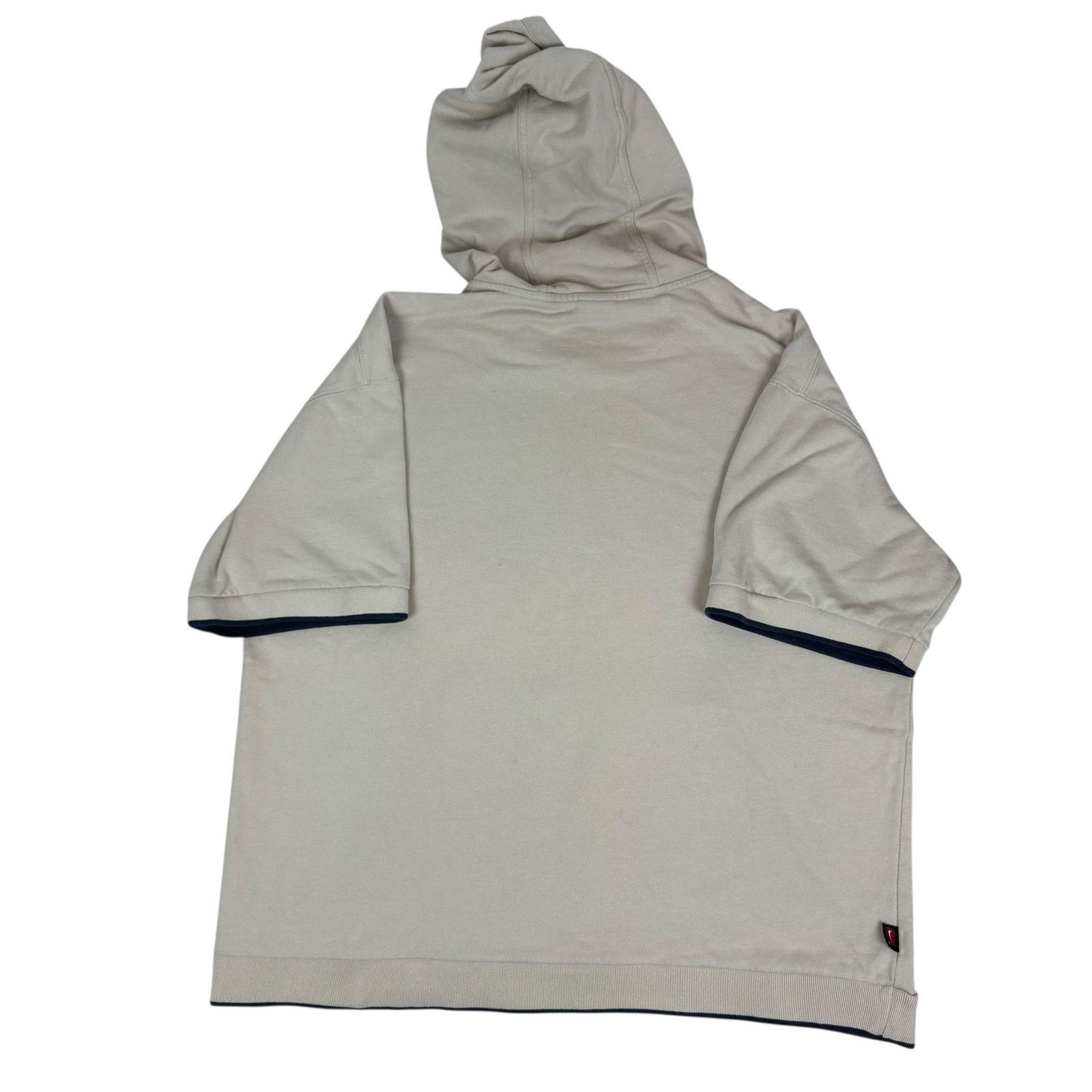 Japanese Brand × Nike × Vintage Nike 77 Mens Beige Cotton Short Sleeve Pullover Hoodie XL Size US XL / EU 56 / 4 - 8 Thumbnail