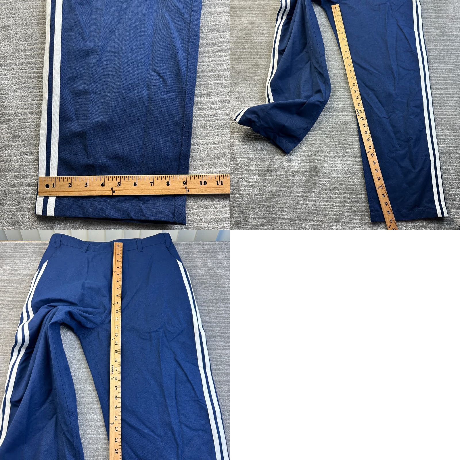 Adidas NEW Adidas Pants Mens 30x32 Blue Chino Skateboarding Skater Striped Slacks Size US 30 / EU 46 - 8 Thumbnail
