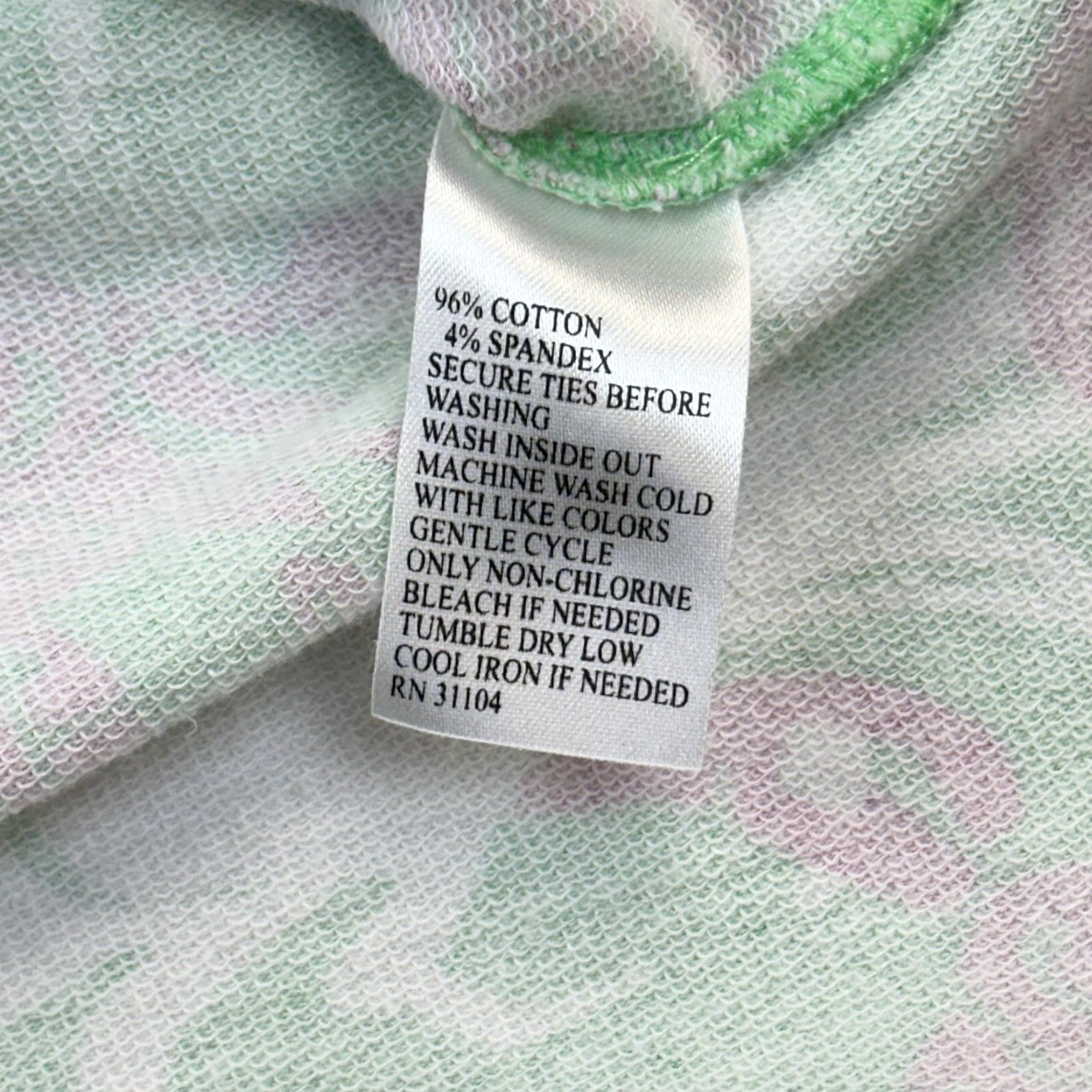 Vintage Crown & Ivy Beach Shirt Women's Large Green Pink Crab Print Long Sleeve Coastal Shirt Size L / US 10 / IT 46 - 6 Thumbnail