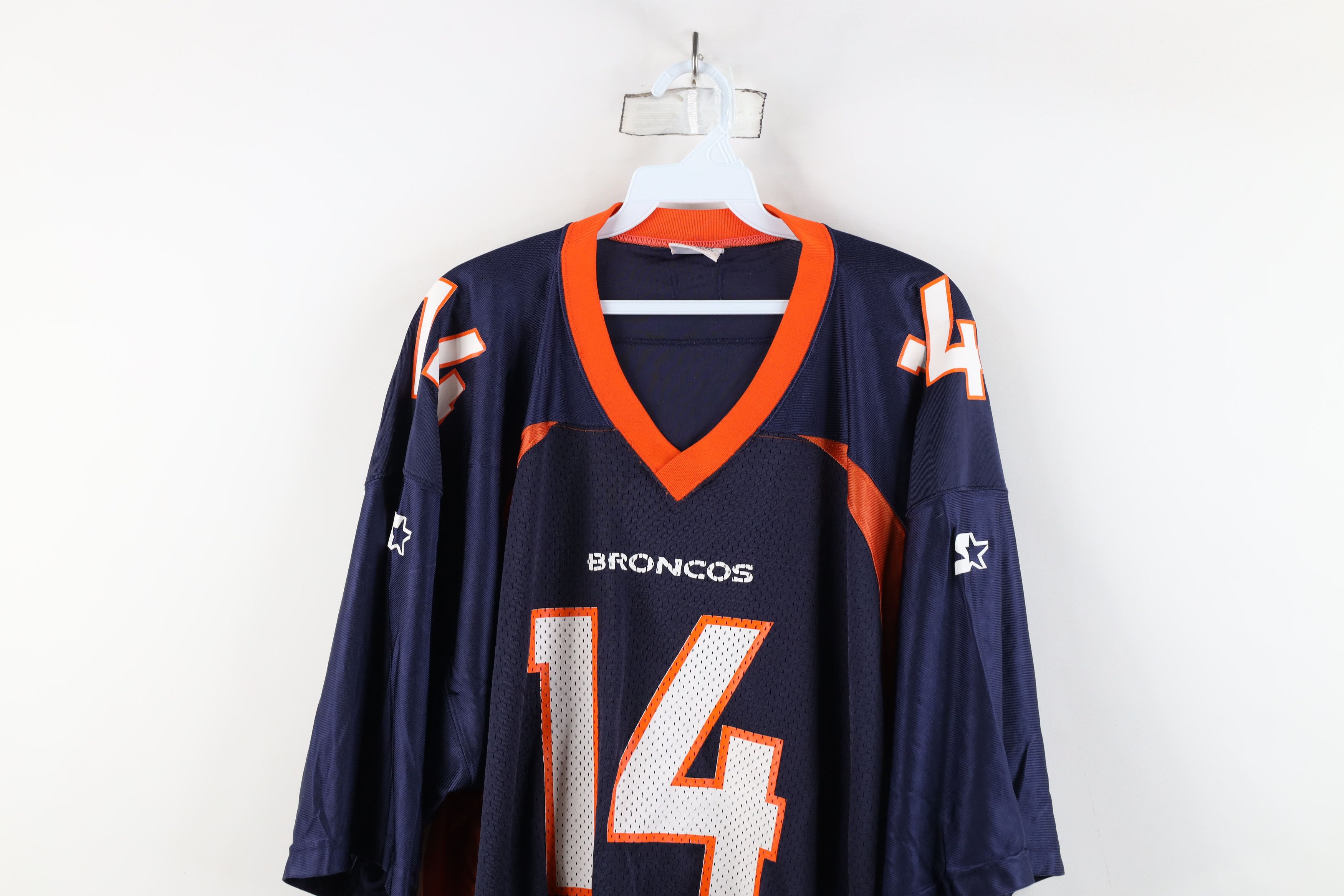 Starter × Vintage Vintage 90s Starter Denver Broncos Football Jersey Blue #14 Size US XXL / EU 58 / 5 - 2 Thumbnail