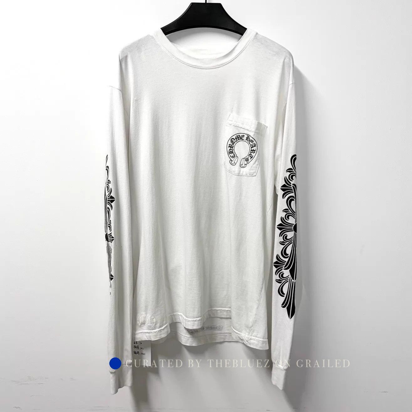 Chrome Hearts White Horseshoe Long Sleeve Tee Size US L / EU 52-54 / 3 - 1 Thumbnail