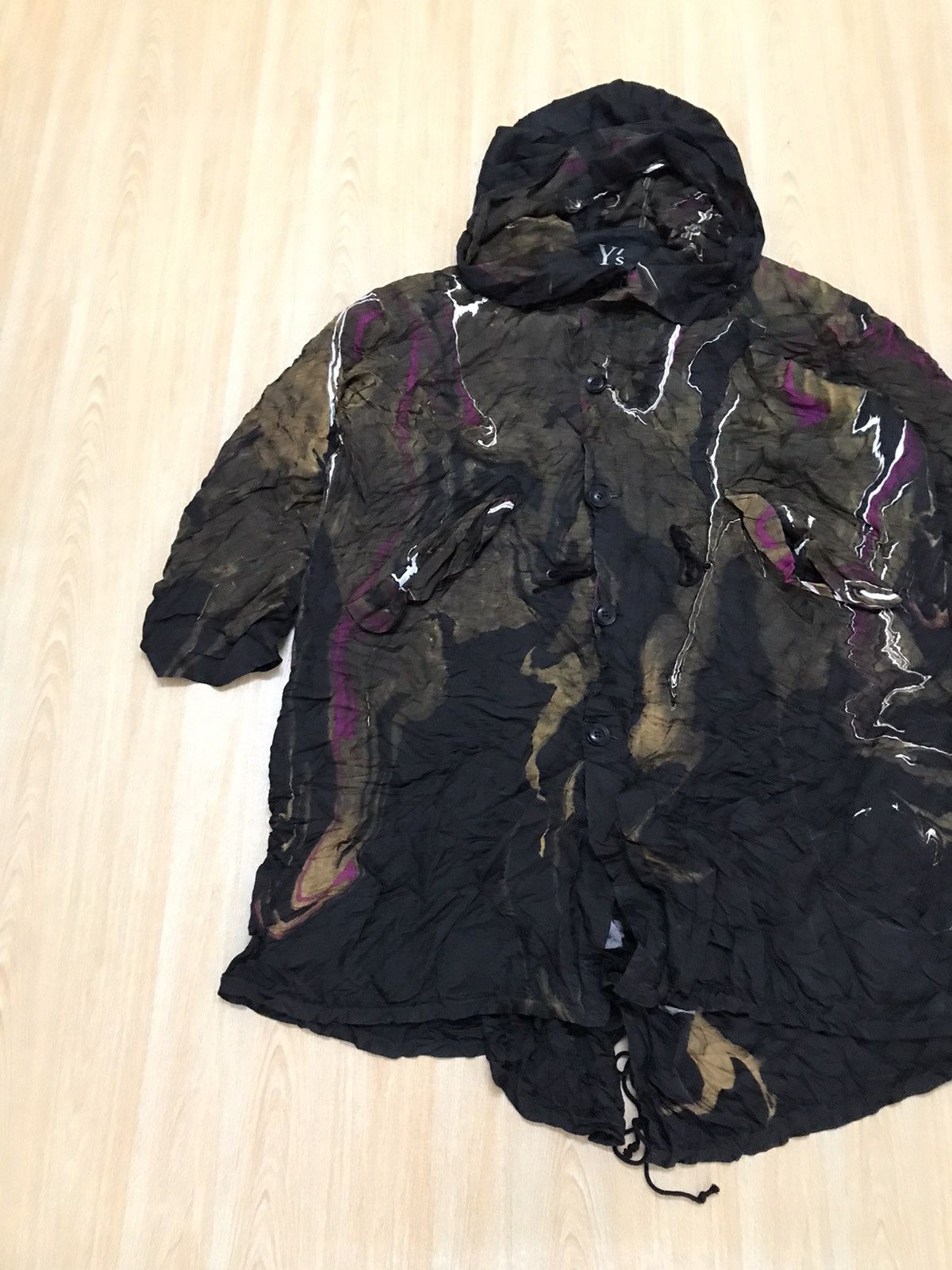 Japanese Brand × Y's × Yohji Yamamoto Y's Yohji Yamamoto Suminagashi Marble Pattern Light Jacket Size US M / EU 48-50 / 2 - 11 Thumbnail
