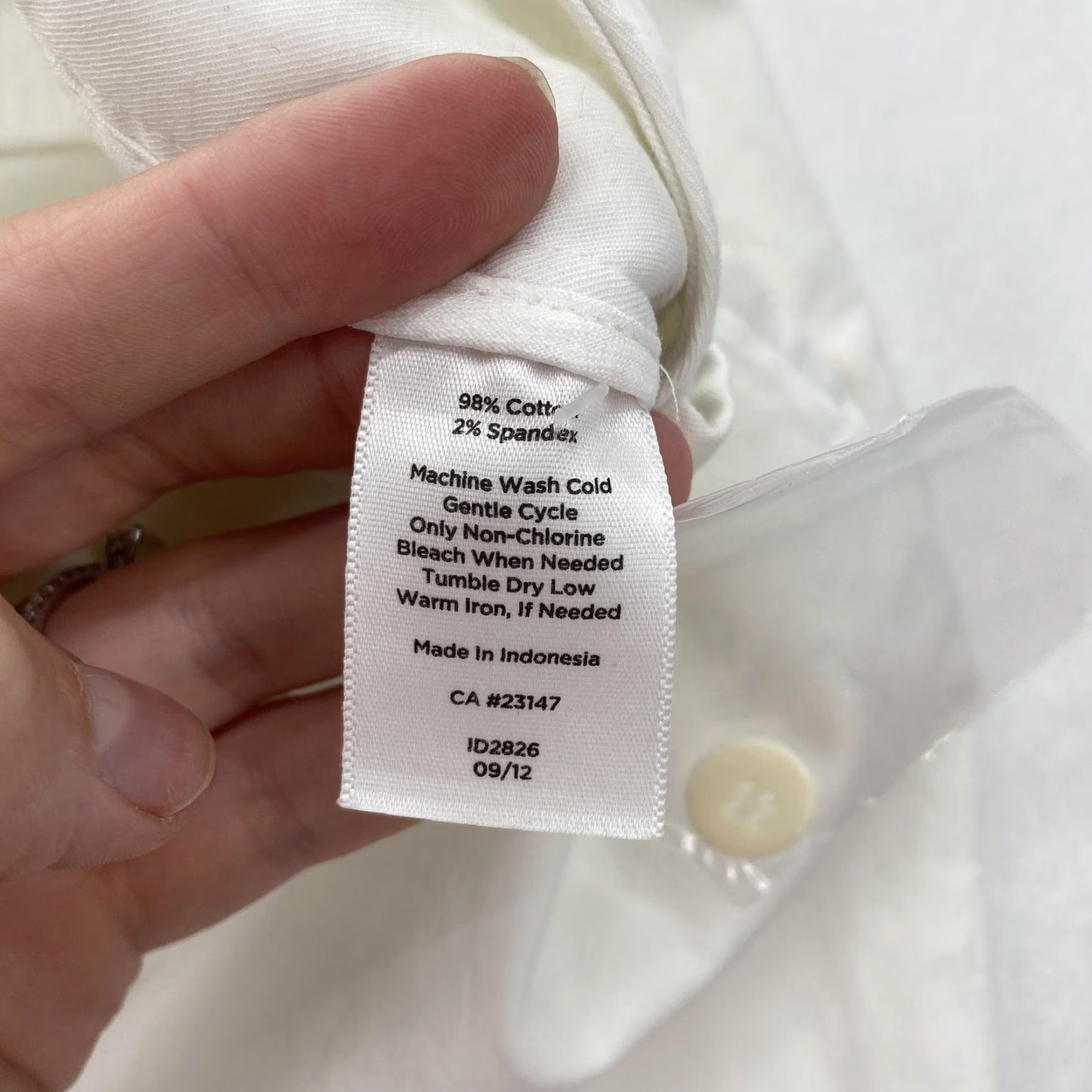 Talbots Talbots Pants Womens 16 White Heritage Straight Leg Chino Cotton Stretch Pockets Size 38" / US 16 / IT 52 - 7 Thumbnail