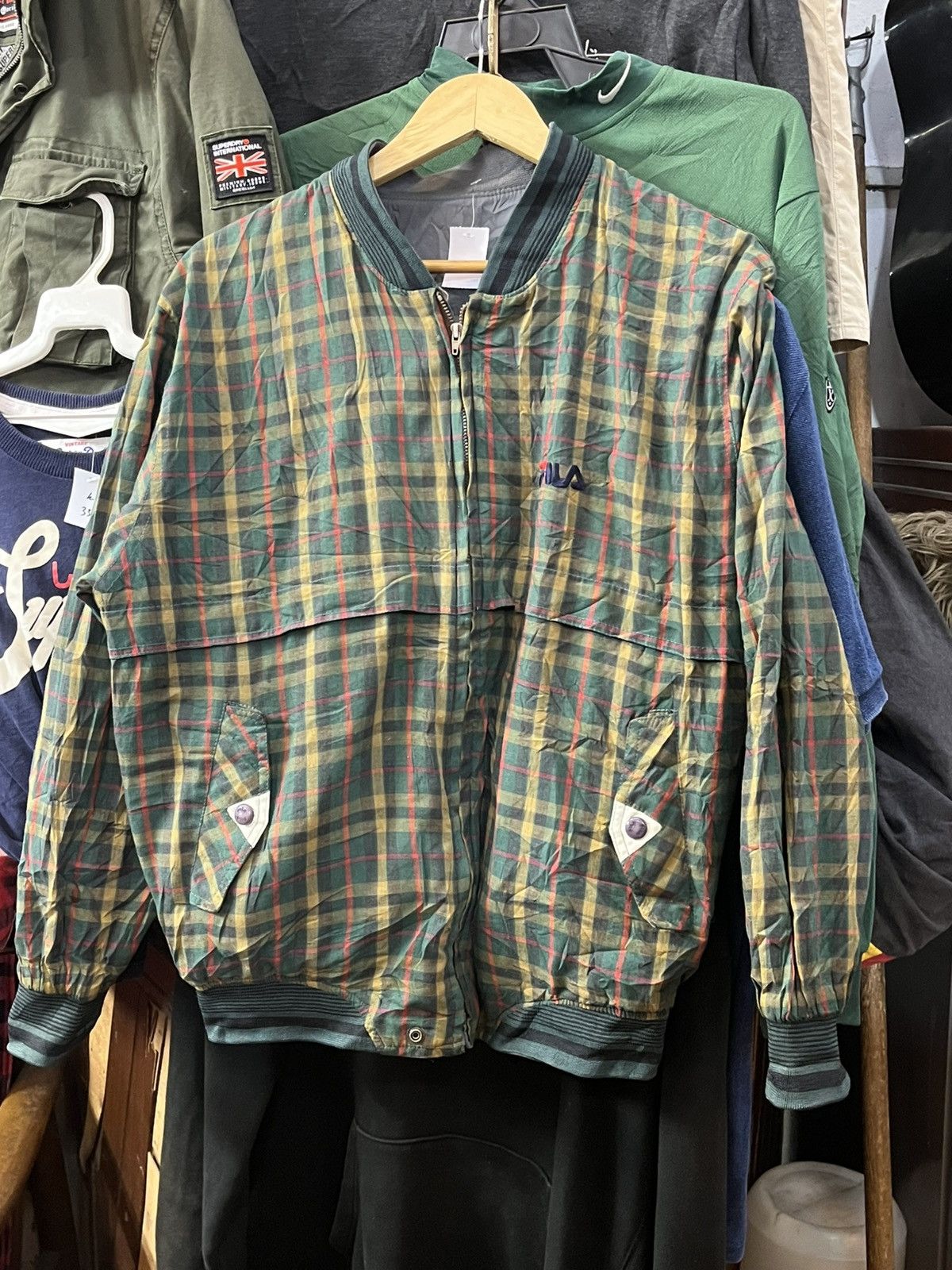 Fila Vintage FILA reversible plaid bomber jacket Size US L / EU 52-54 / 3 - 2 Thumbnail