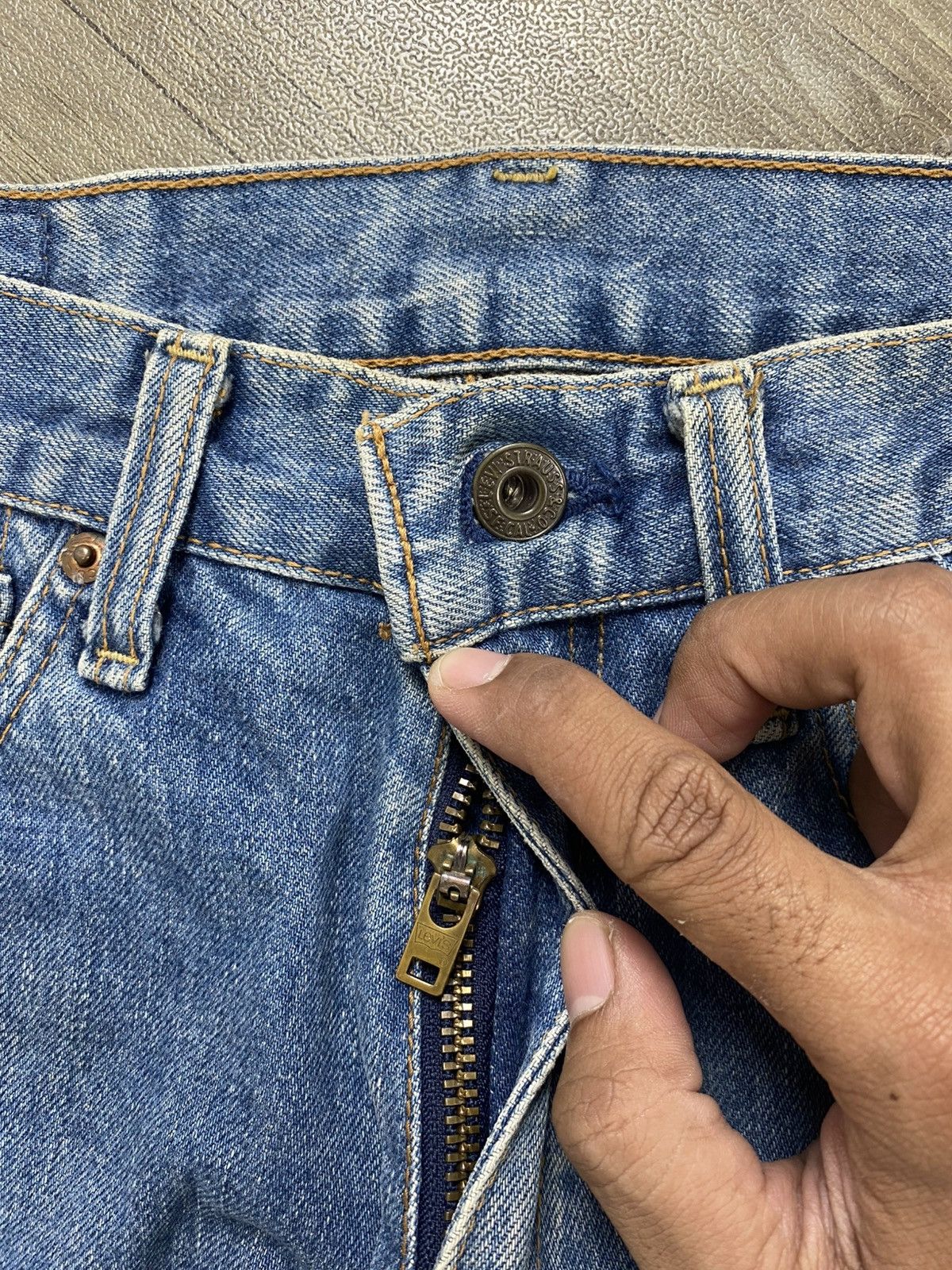 Levi's Vintage Clothing Vintage Levis 503 28x36 Selvedge Straight Fit Blue Jeans Size US 28 / EU 44 - 8 Thumbnail