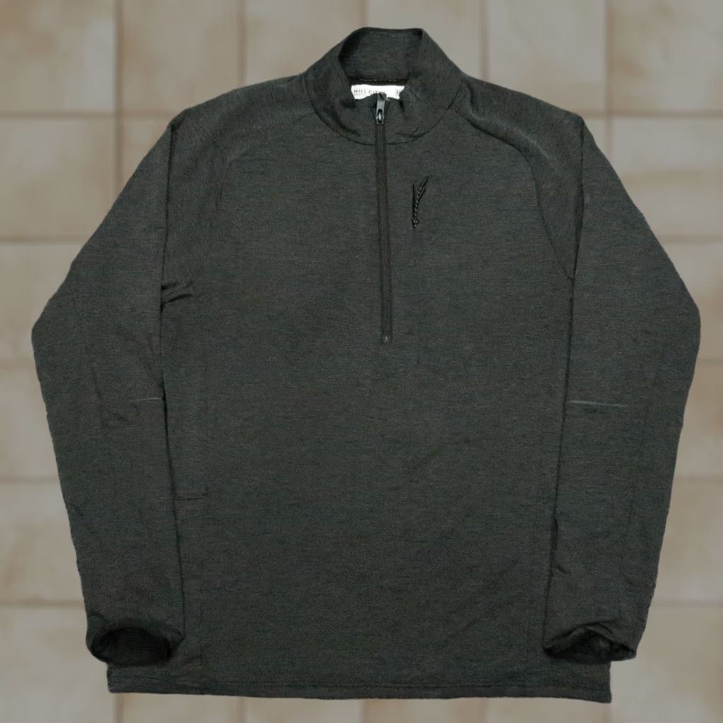 Vintage Hill City Pullover Men Medium Charcoal Gray Tech Performance Quarter Zip Stretch Shirt Size US M / EU 48-50 / 2 - 1 Thumbnail