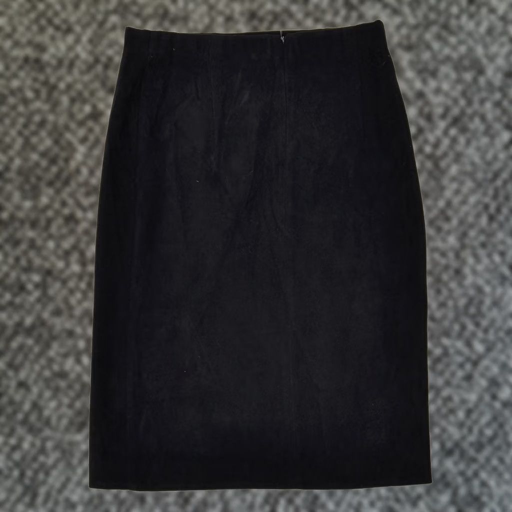 Vintage VINTAGE Womens Black Polyester Straight Skirt Medium W28 IT 42 Size 32" / US 10 / IT 46 - 1 Thumbnail