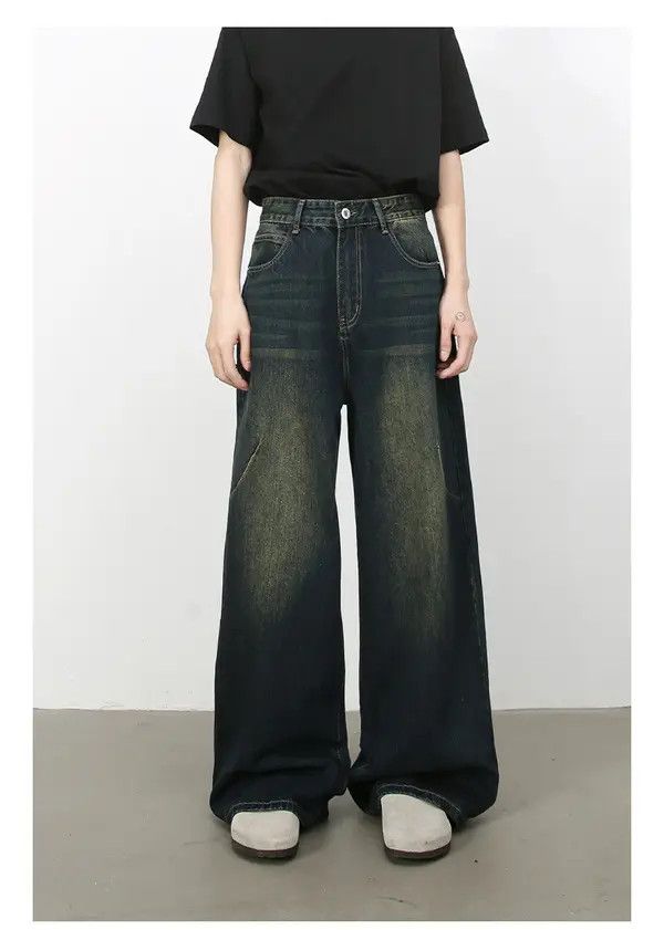 Japanese Brand Eno American retro high street distressed jeans men's loose Size US 32 / EU 48 - 7 Thumbnail