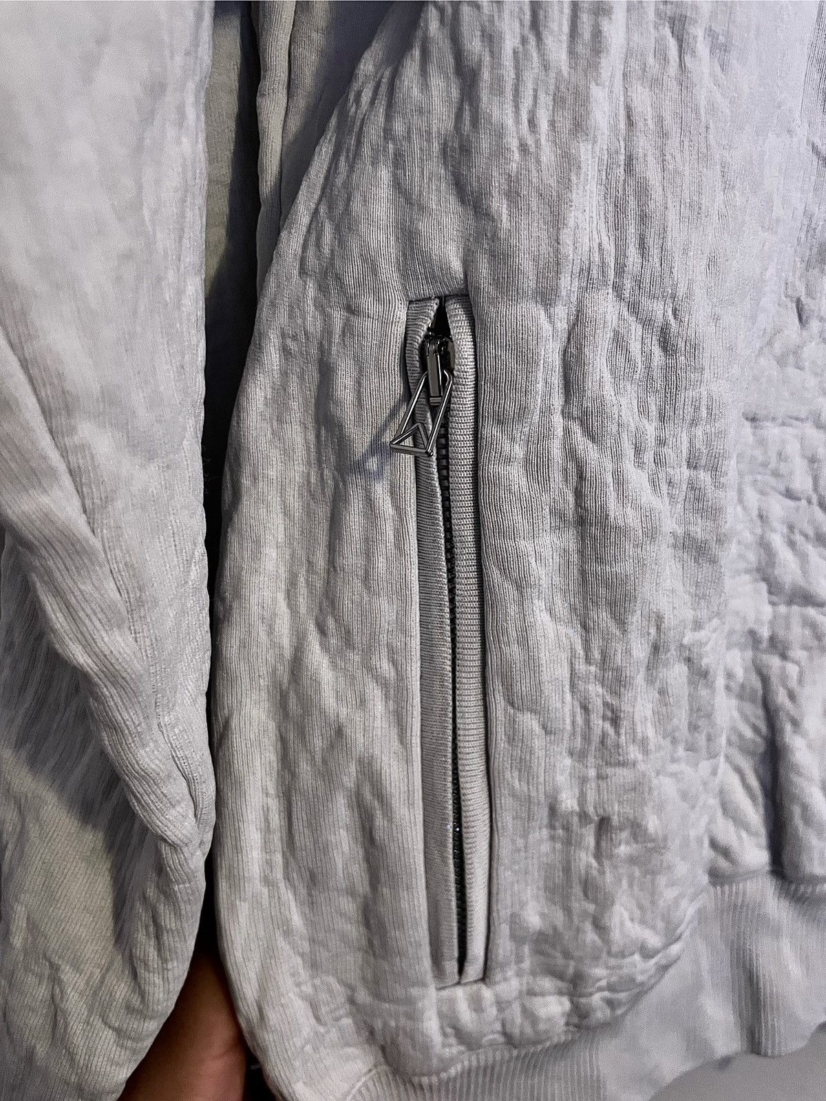 Bottega Veneta Bottega Veneta Crinkle-Jersey White Bomber Jacket Size US S / EU 44-46 / 1 - 8 Thumbnail