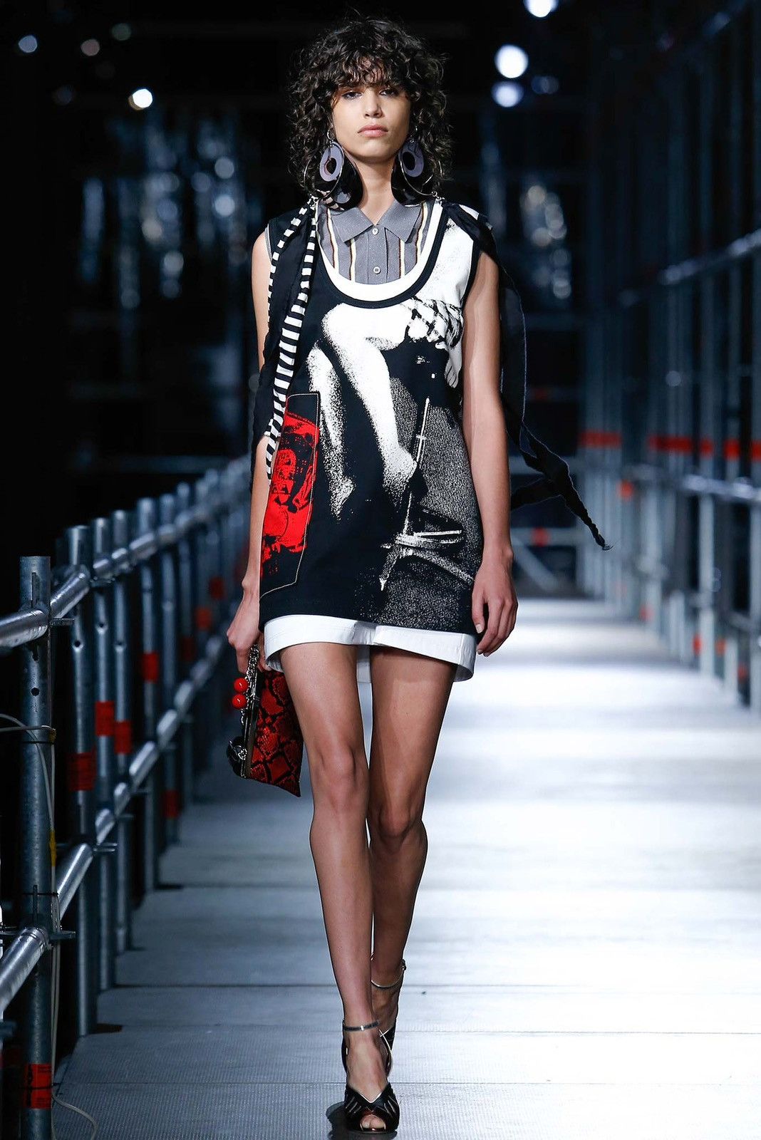 image of Designer Denim Tank Top Fashion Show Miu Miu Club 2015 in Black, Women's (Size XS)