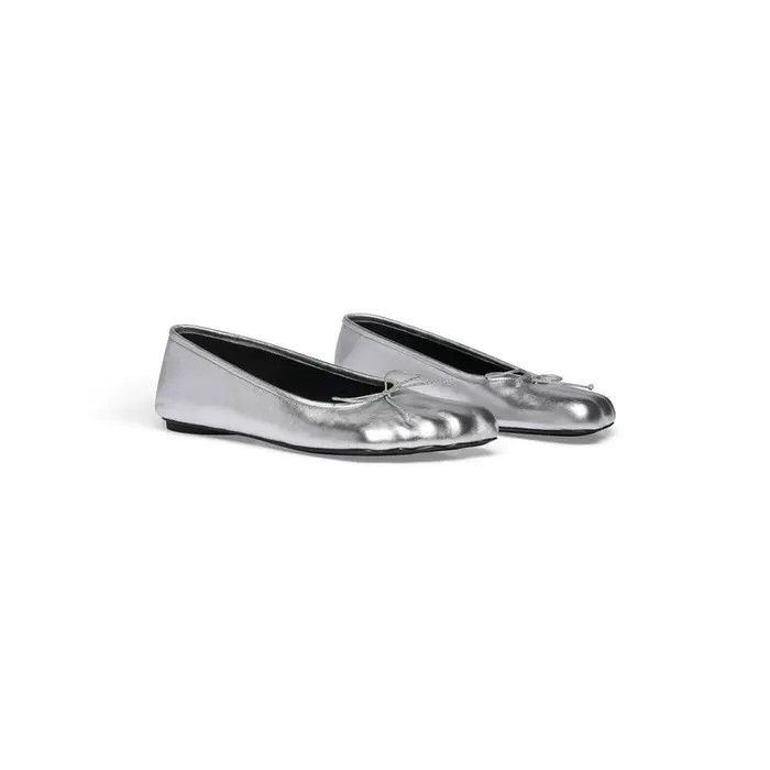 Balenciaga o1in1g0326 Anatomic Ballerinas Metallized in Silver Size US 6 / IT 36 - 2 Thumbnail