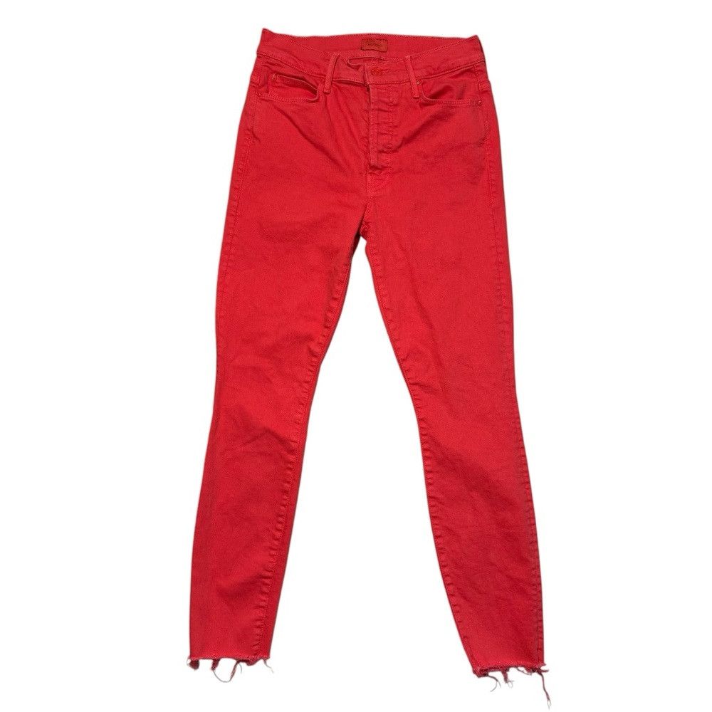 MOTHER MOTHER Stunner Ankle Step Fray in Tomato Jeans Size 27 Size 27" / US 4 / IT 40 - 2 Thumbnail