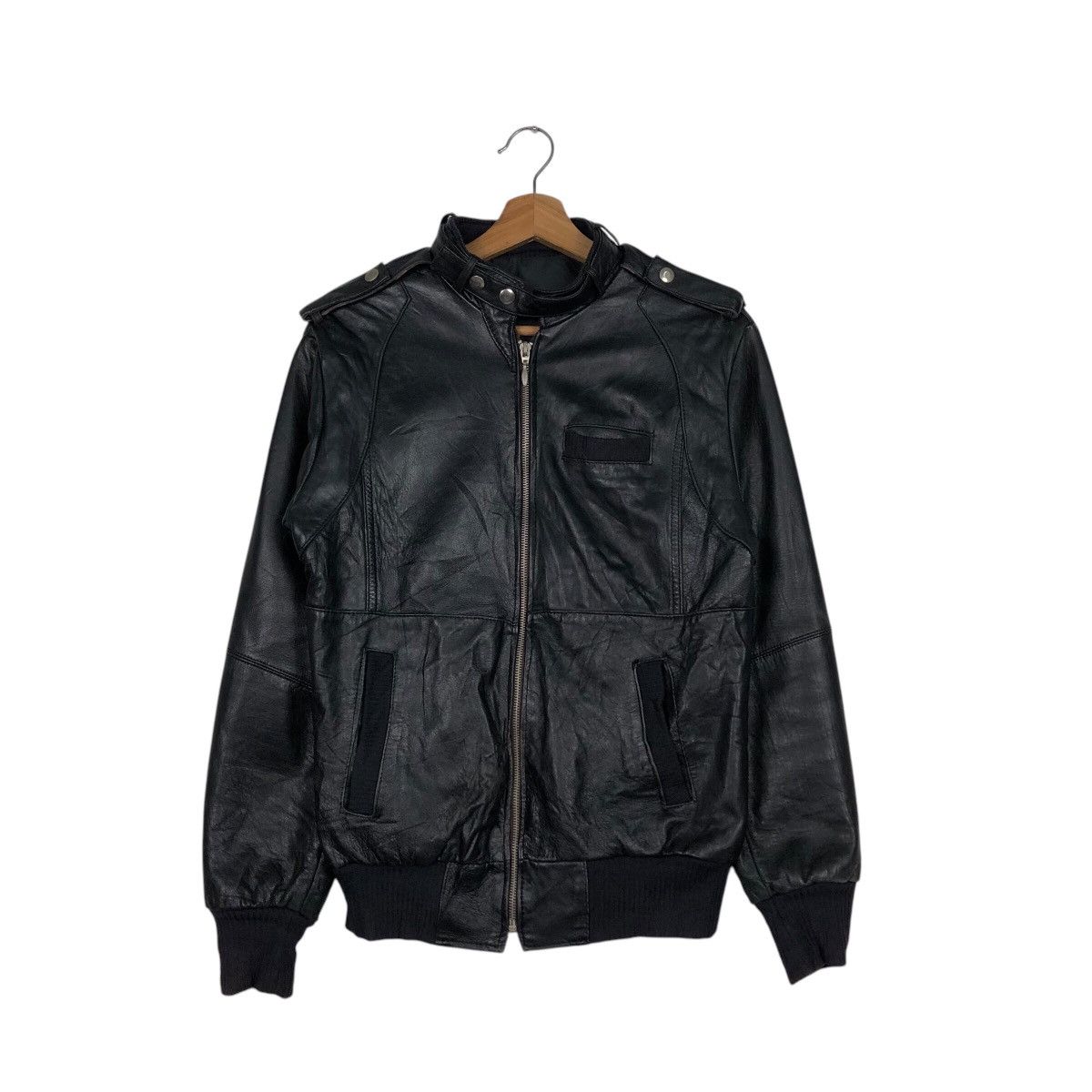 Japanese Brand 📌Vintage Genuine Leather Jacket Unknown Brand Issey Miyake Size US M / EU 48-50 / 2 - 2 Thumbnail