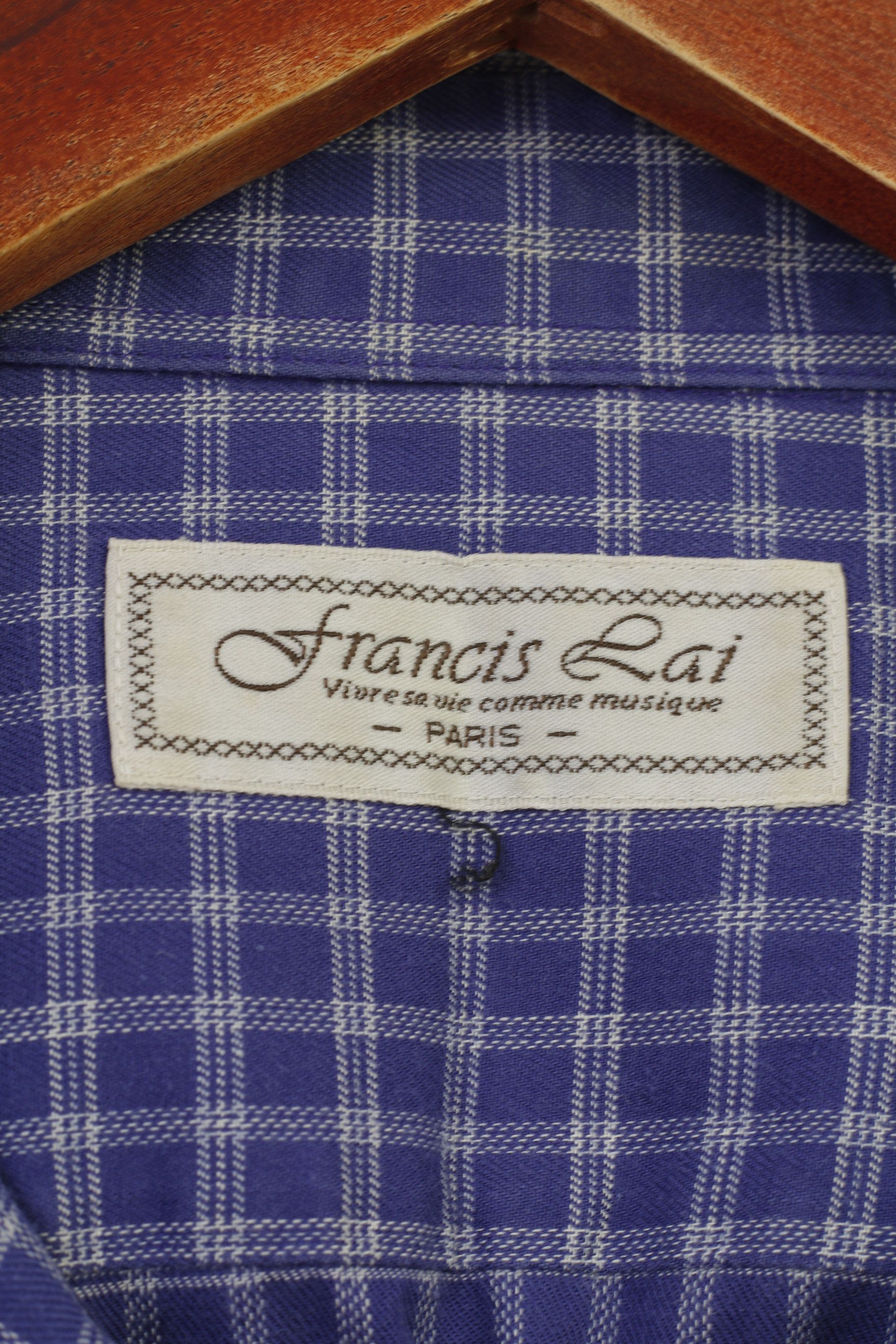 Vintage Francis Lai Men S Casual Shirt Checkered Buttons 10757 Size US S / EU 44-46 / 1 - 4 Thumbnail