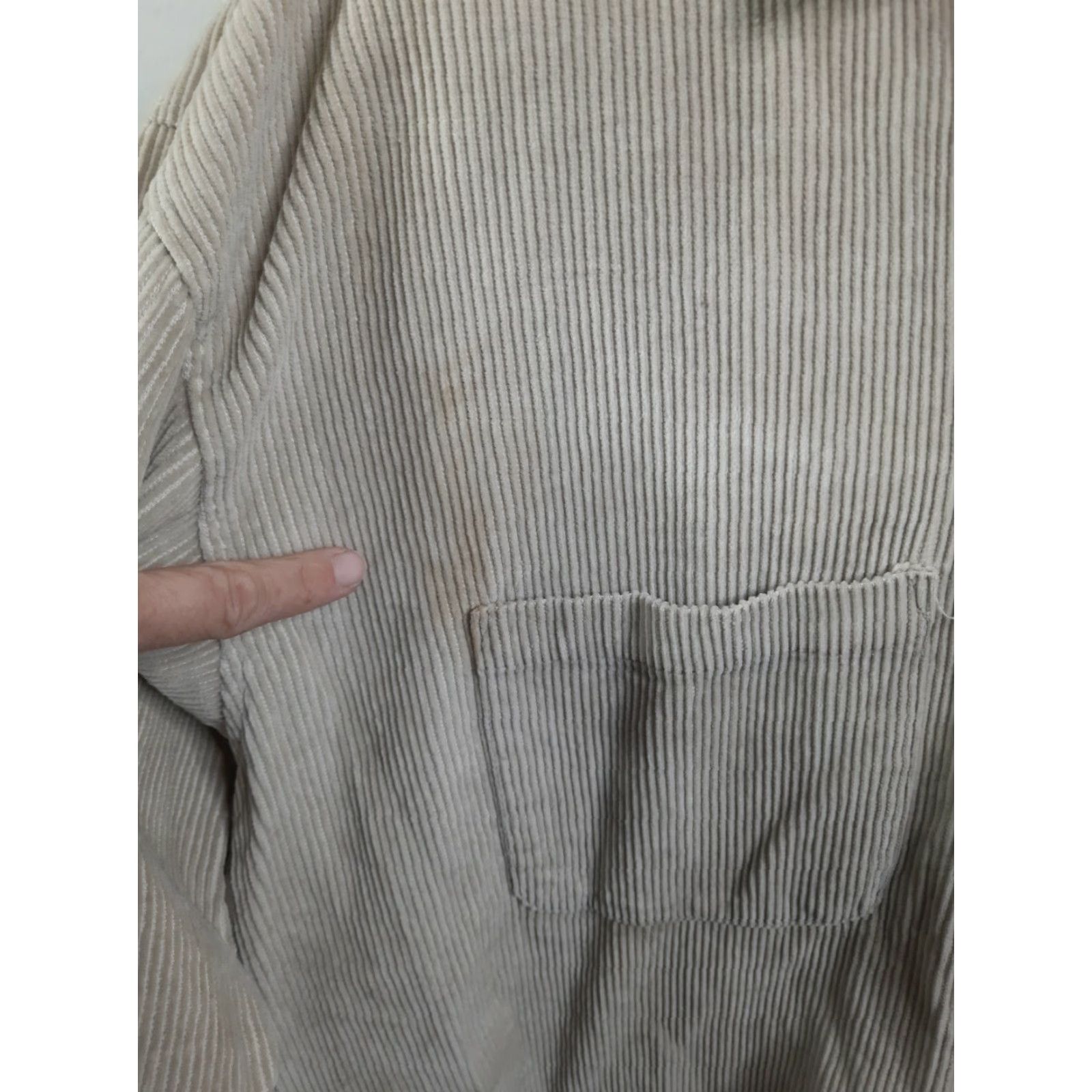 Vintage VINTAGE North Crest Corduroy Jacket Coat Beige Men's XL Tall XLT Distressed 90s Punk Overcoat Zip Pockets Size US XL / EU 56 / 4 - 3 Thumbnail