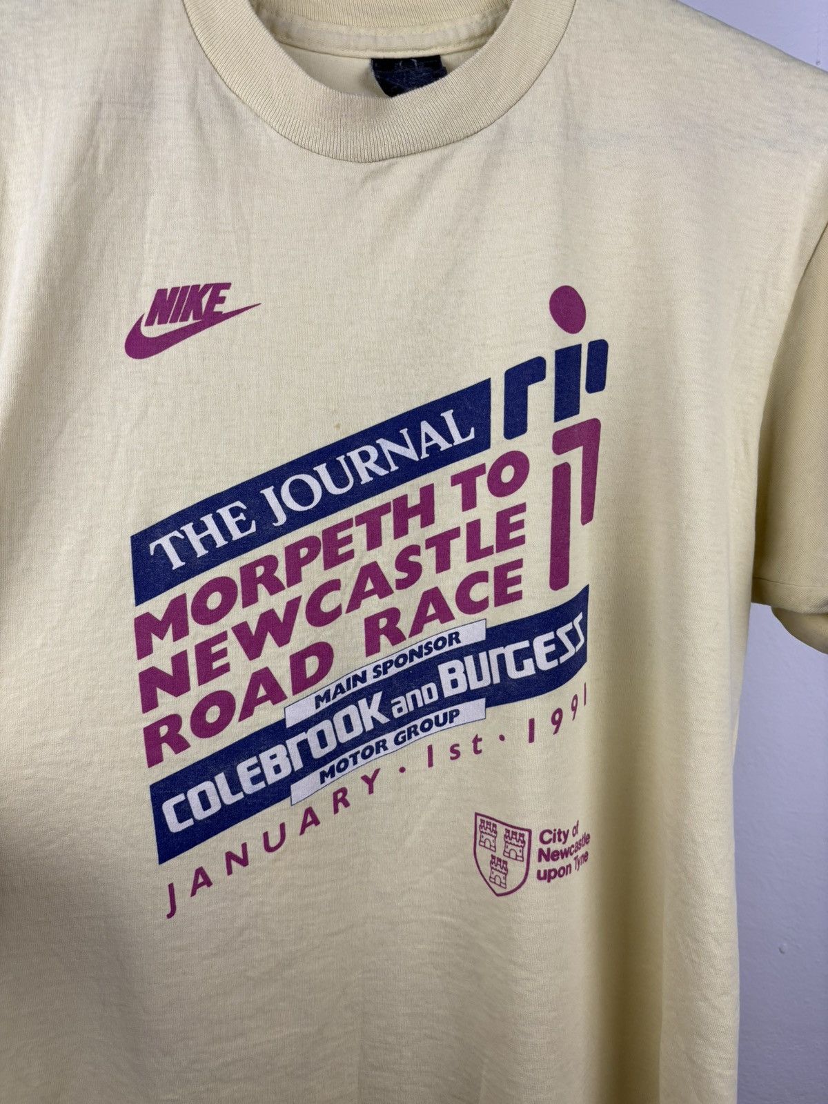 Nike Nike Road Race New Castle 1991 vintage t shirt size M-L Size US L / EU 52-54 / 3 - 2 Thumbnail