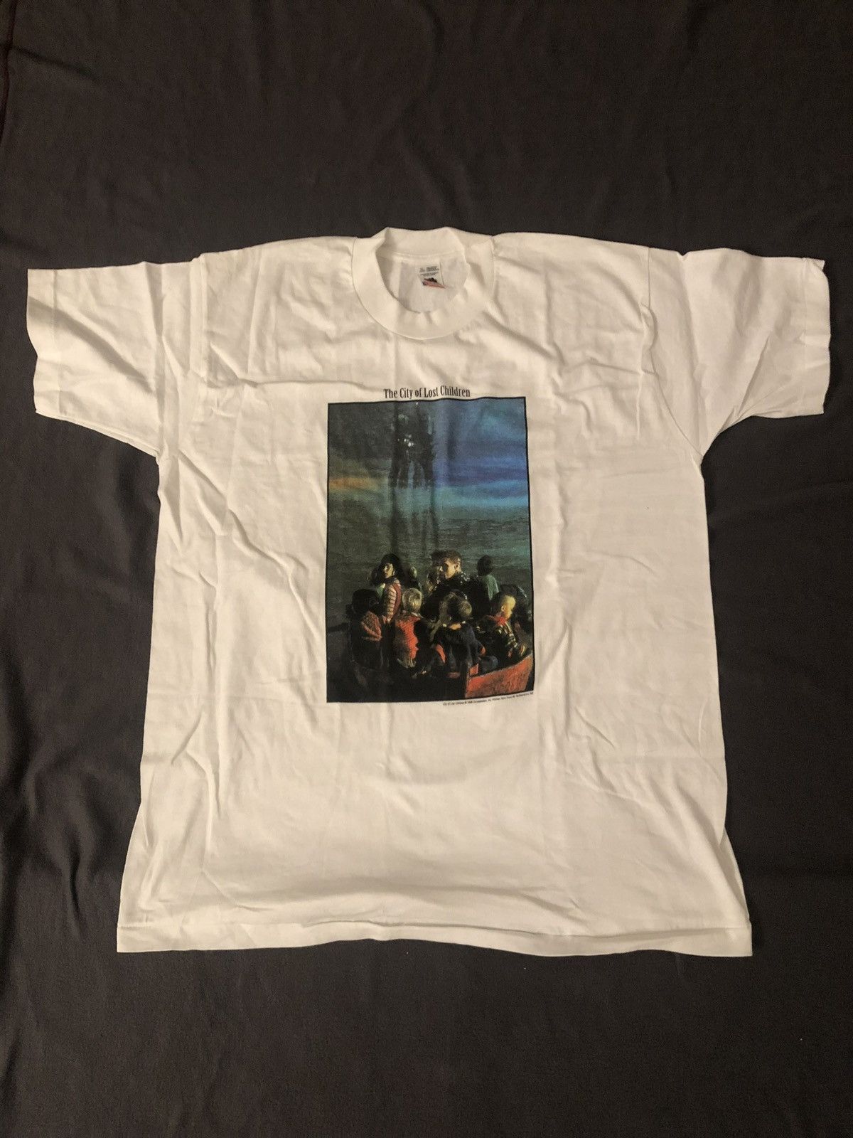 image of Archival Clothing x Movie Vintage 1995 City Of Lost Children French Movie Tee in White (Size XL)