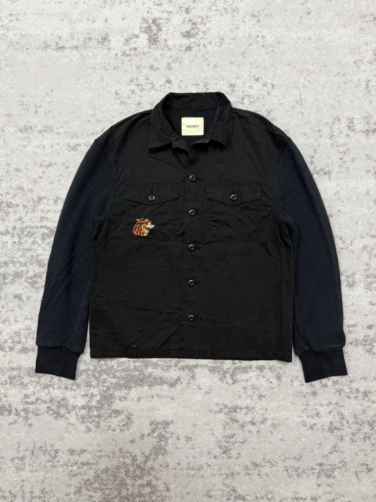 MOUSSY Moussy shirt jacket mixed material with tiger embroidered Size S / US 4 / IT 40 - 3 Thumbnail