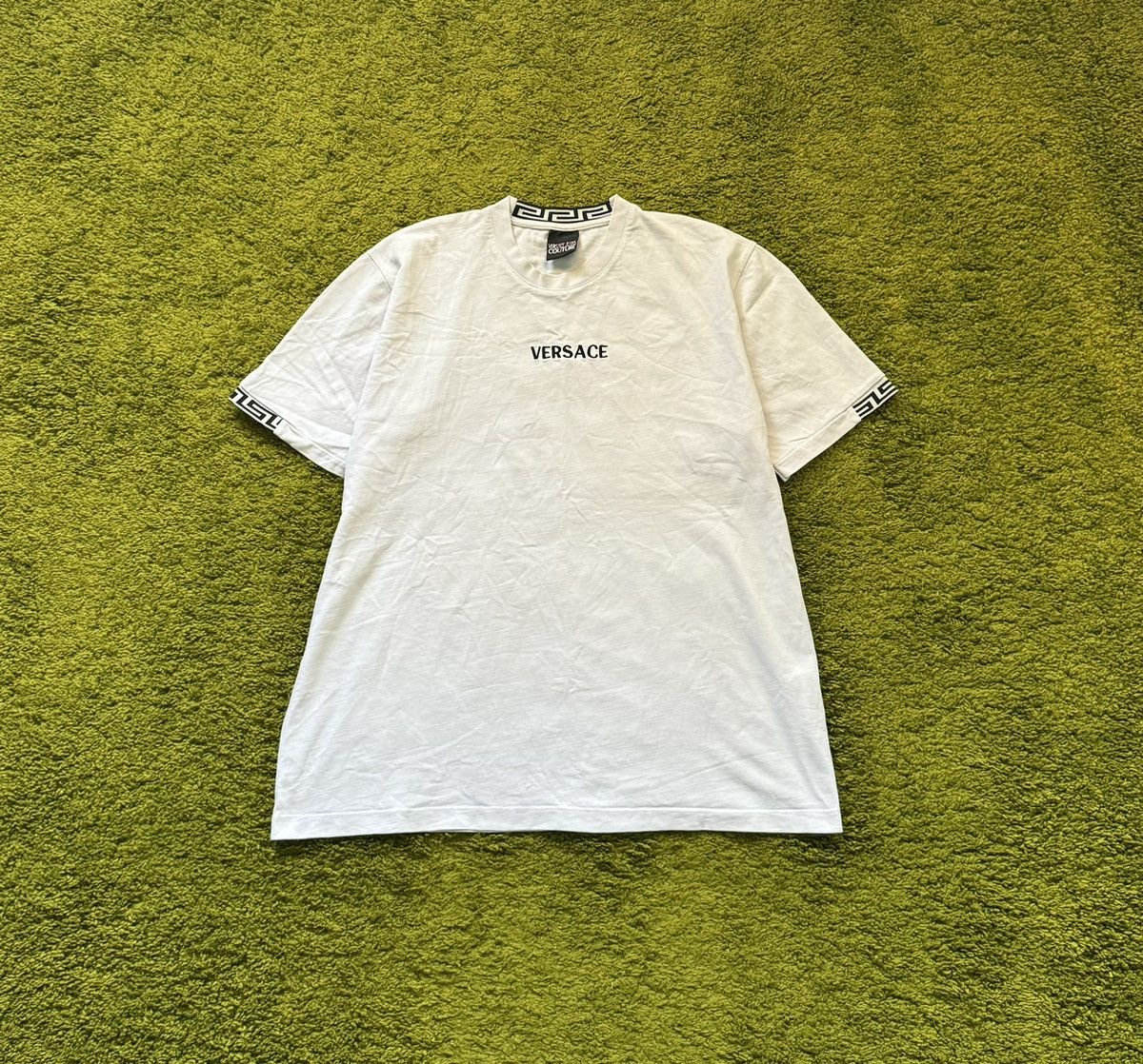 Designer × Versace × Versace Jeans Couture Versace Jeans Couture centre embroidered logo t-shirt Size US XL / EU 56 / 4 - 1 Thumbnail