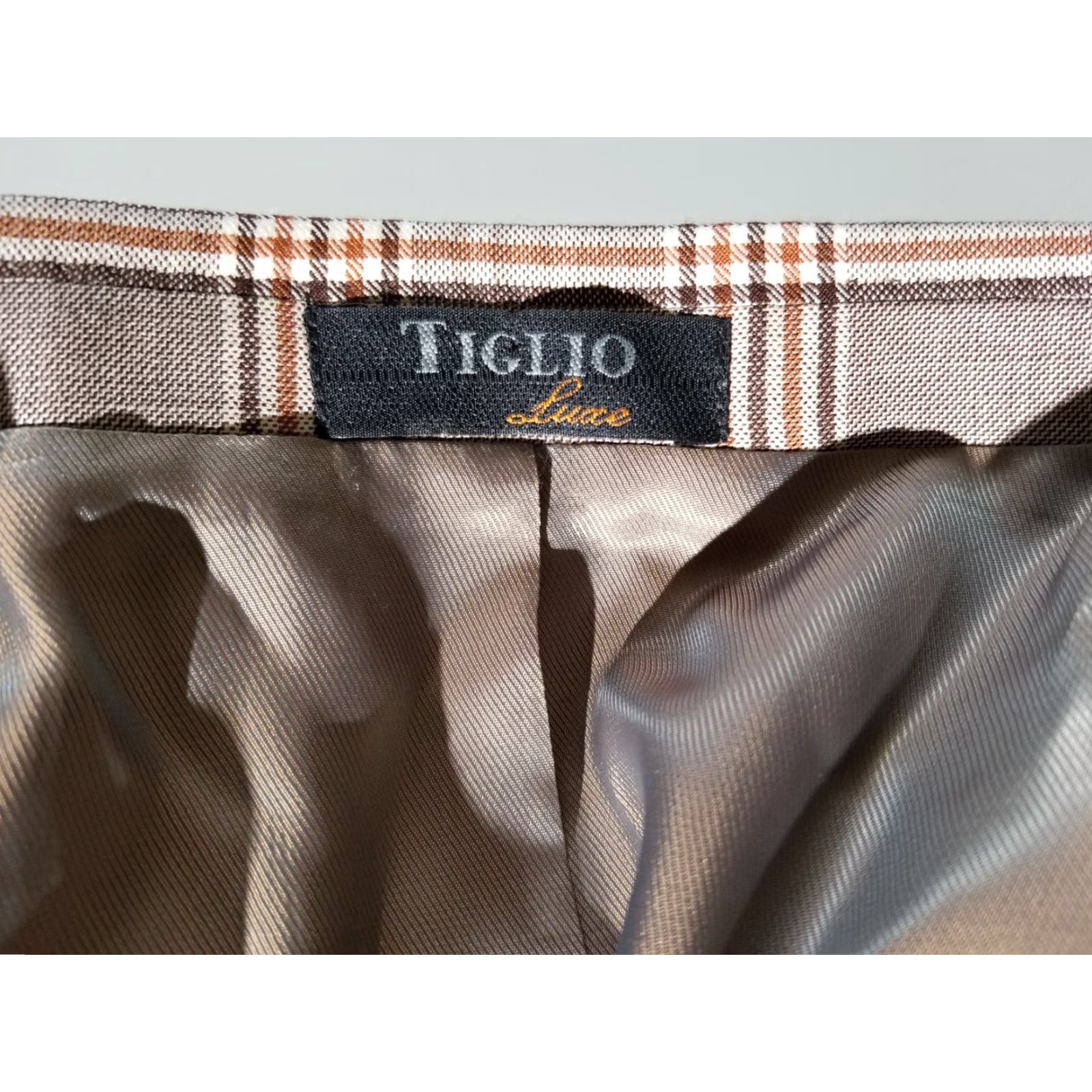 Vintage Tiglio Blazer Shirt Brown Orange Glen Check Wool Textured Jacket Sport Coat Notch Lapel Single-Breasted 50R Mens Wool Jacket New without Tags Size 50R - 7 Thumbnail