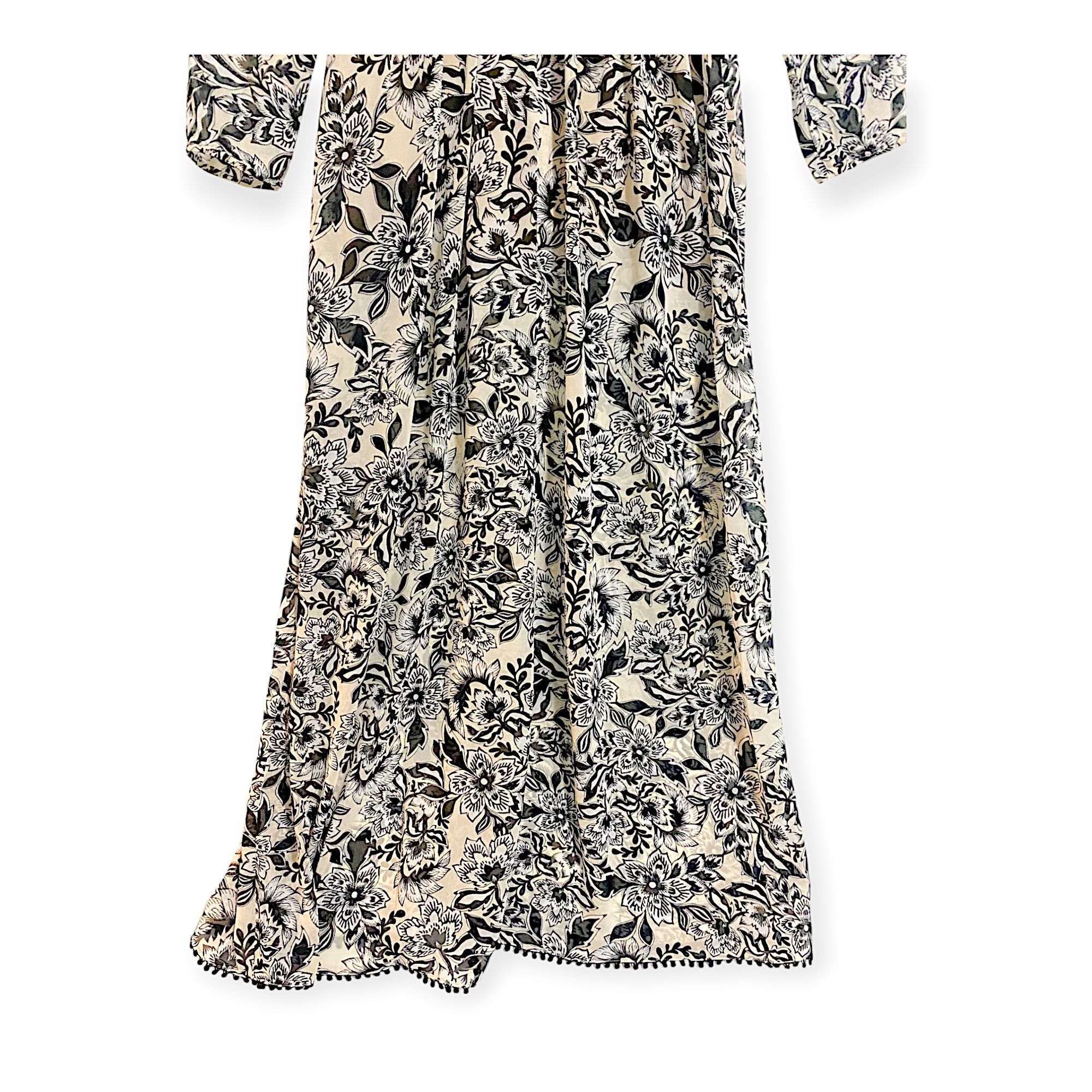 For Love & Lemons For Love & Lemons Grace Maxi Dress, Nude Floral Print, Size Size XS / US 0-2 / IT 36-38 - 13 Thumbnail
