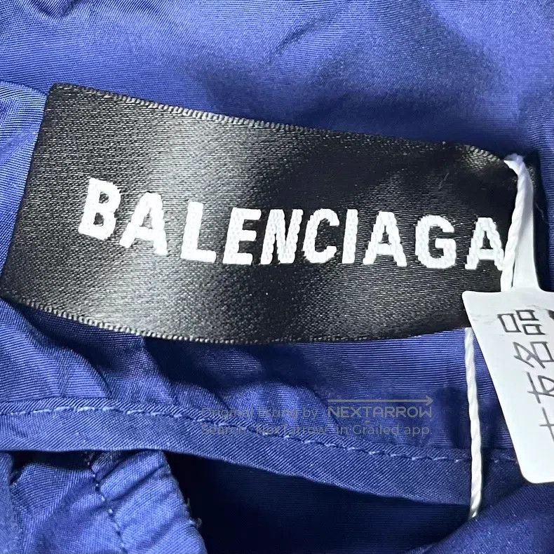 Balenciaga Balenciaga Deep Blue Windbreaker Back Logo Print Size US S / EU 44-46 / 1 - 4 Thumbnail