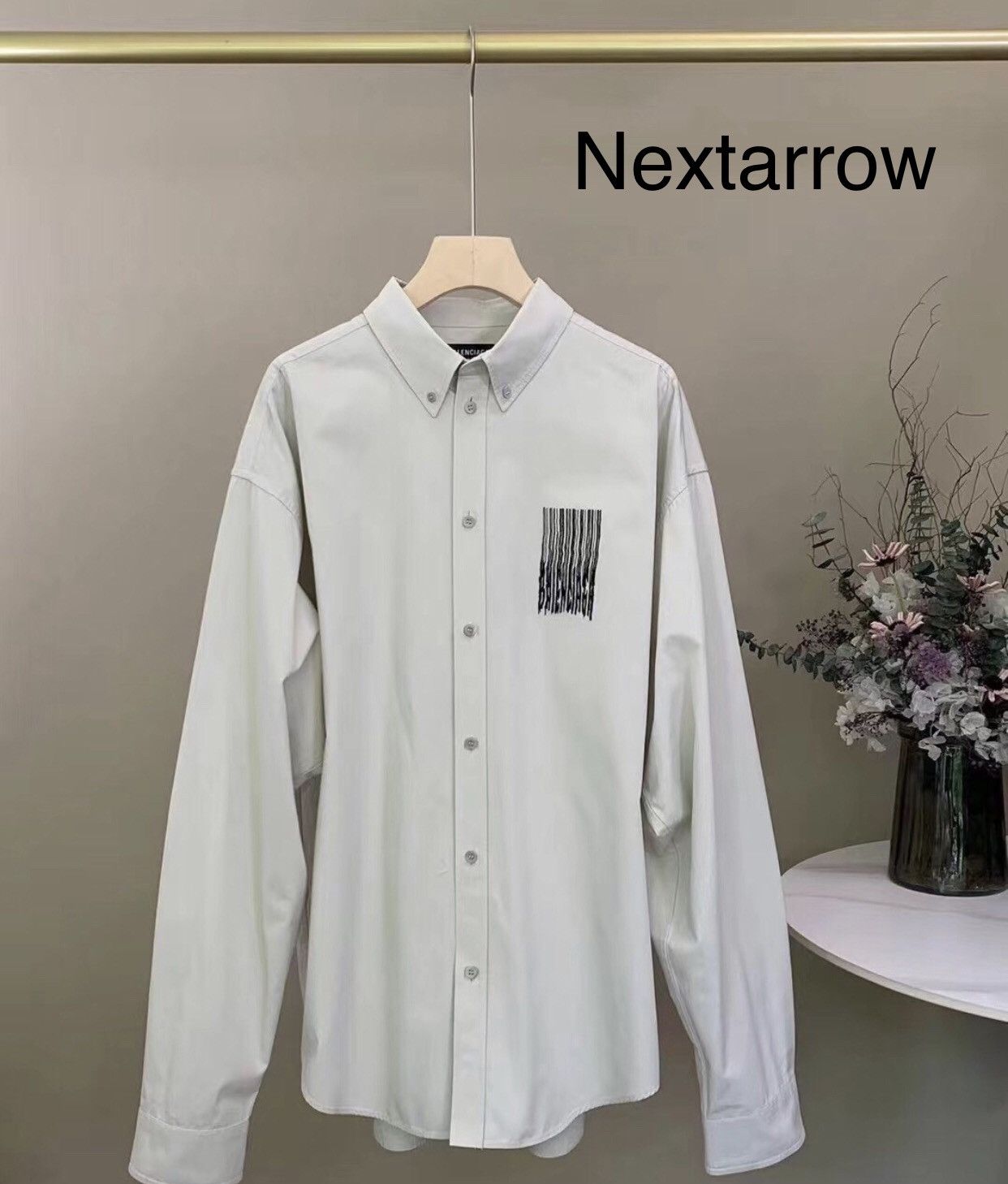 Balenciaga Balenciaga Waterfall Embroidered Logo Shirt2412-Nextarrow Size US M / EU 48-50 / 2 - 1 Thumbnail
