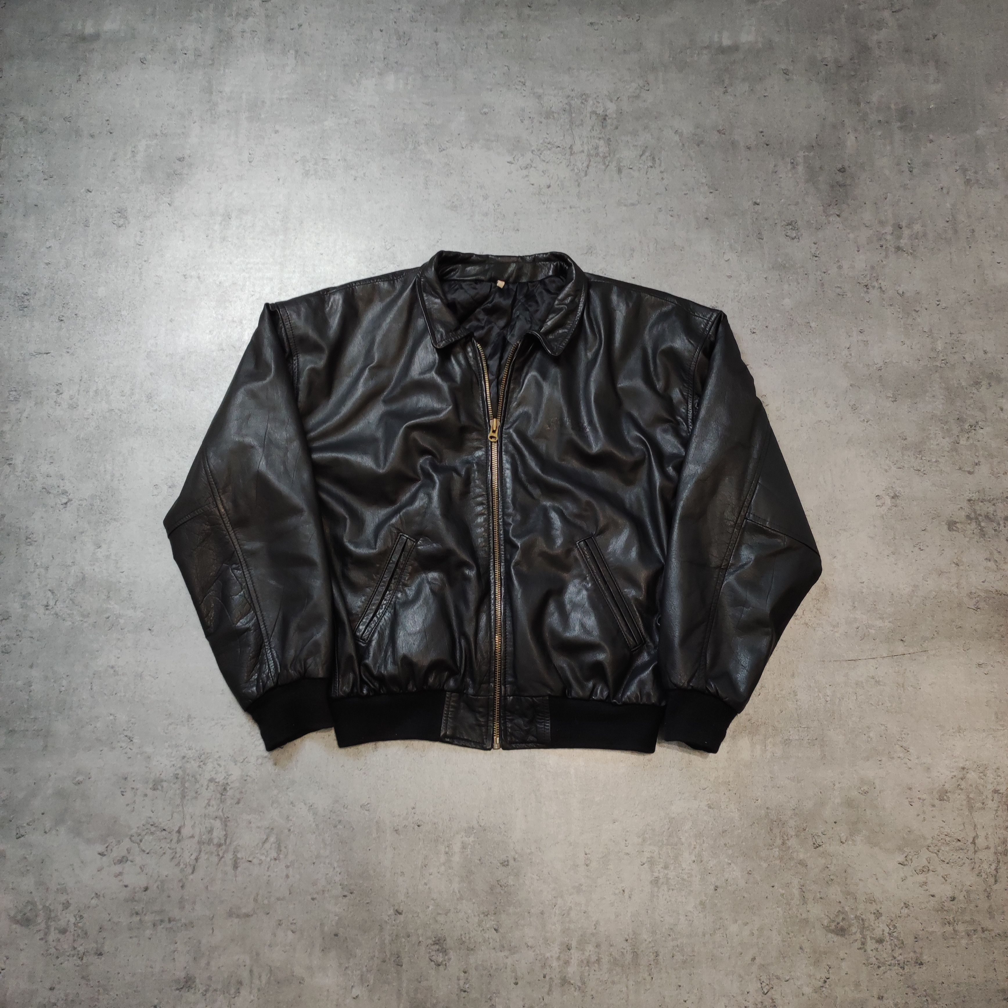 Vintage RARE OG 1994 Speed Heavy Leather Biker Logo Jacket Size US XXL / EU 58 / 5 - 1 Thumbnail