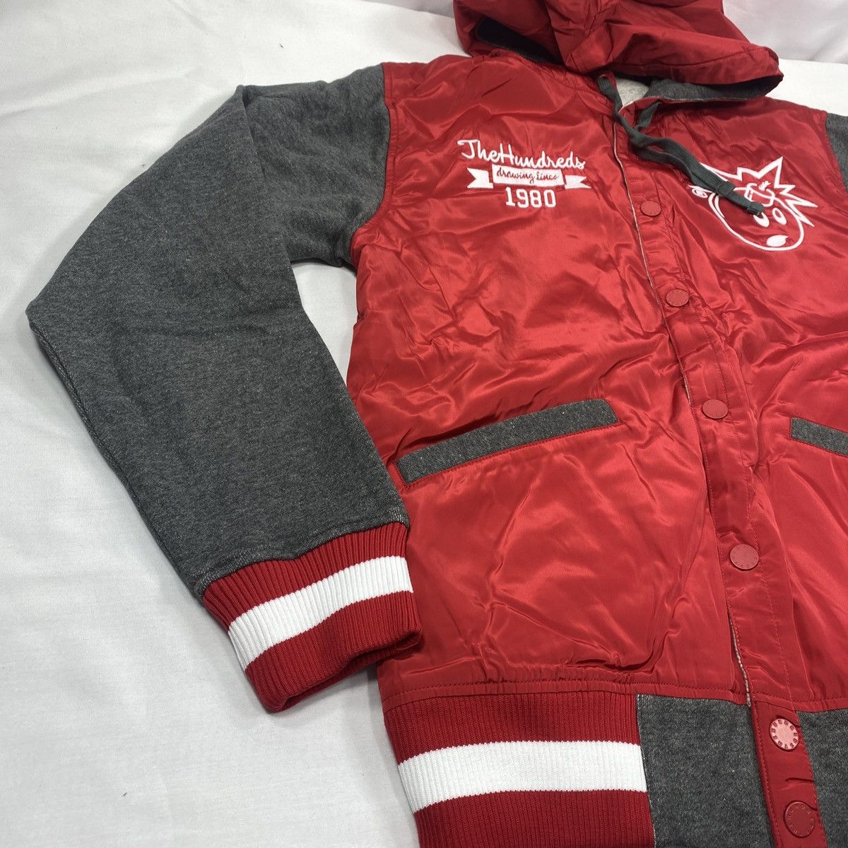 The Hundreds × Vintage The Hundreds x Drawing Lines Huge Bomber Varsity Jacket Size US M / EU 48-50 / 2 - 5 Thumbnail