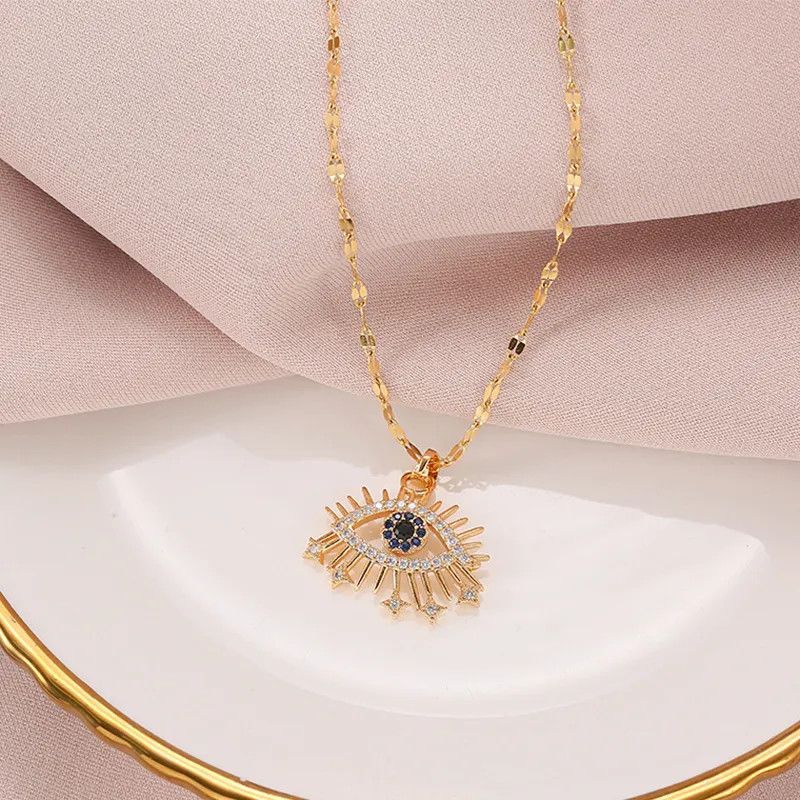 Jewelry Sparkling Eye Necklace Size ONE SIZE - 2 Thumbnail