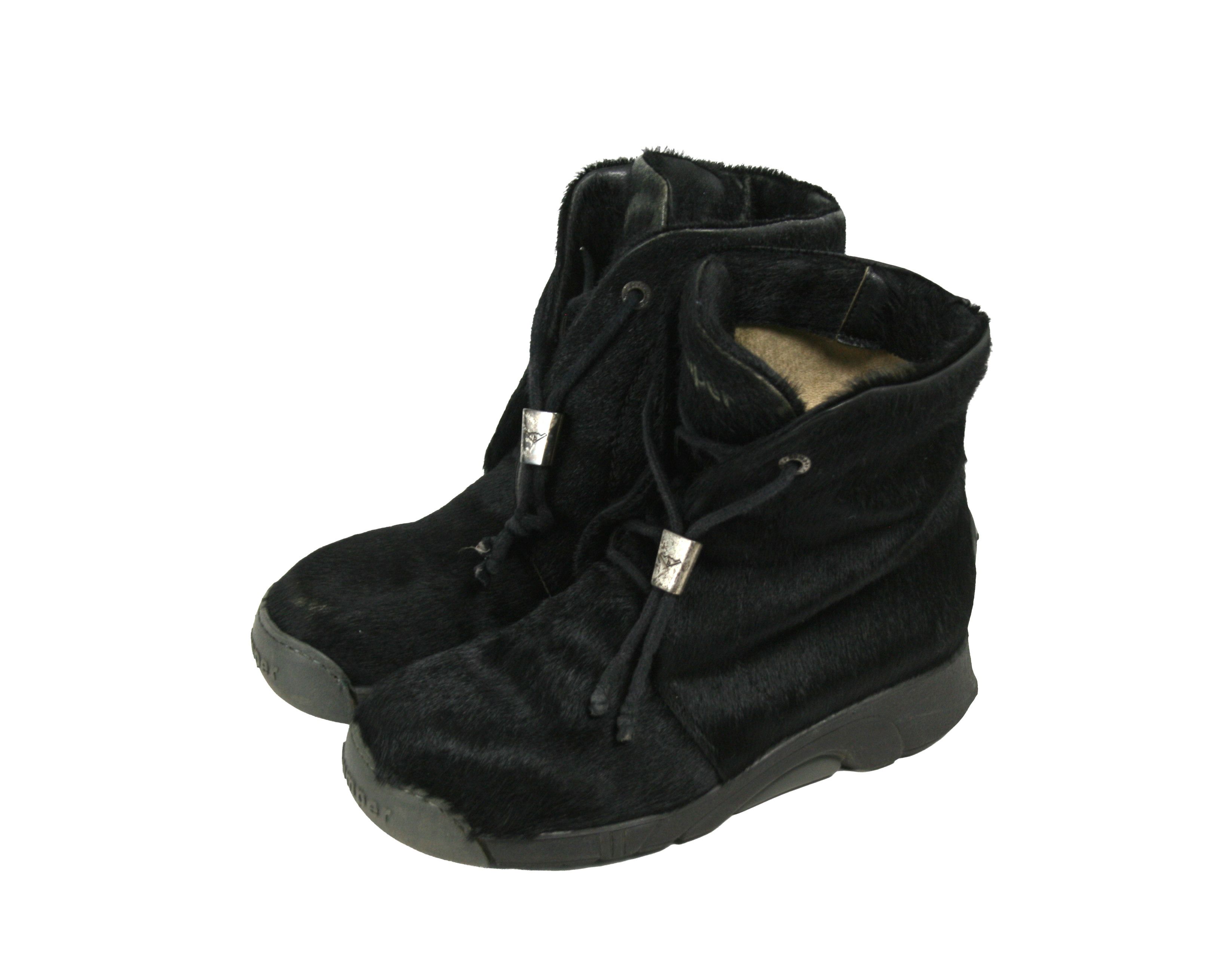 Japanese Brand Bumper 00S Chewbacca Y2K Pony Hair Fur Laced Boots Vintage Size US 9 / IT 39 - 3 Thumbnail