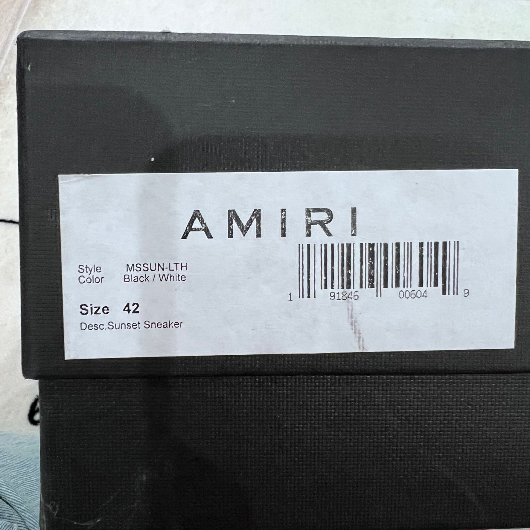 Amiri Amiri Sunset High Top Leather Sneakers in Black and White Size US 9 / EU 42 - 7 Thumbnail