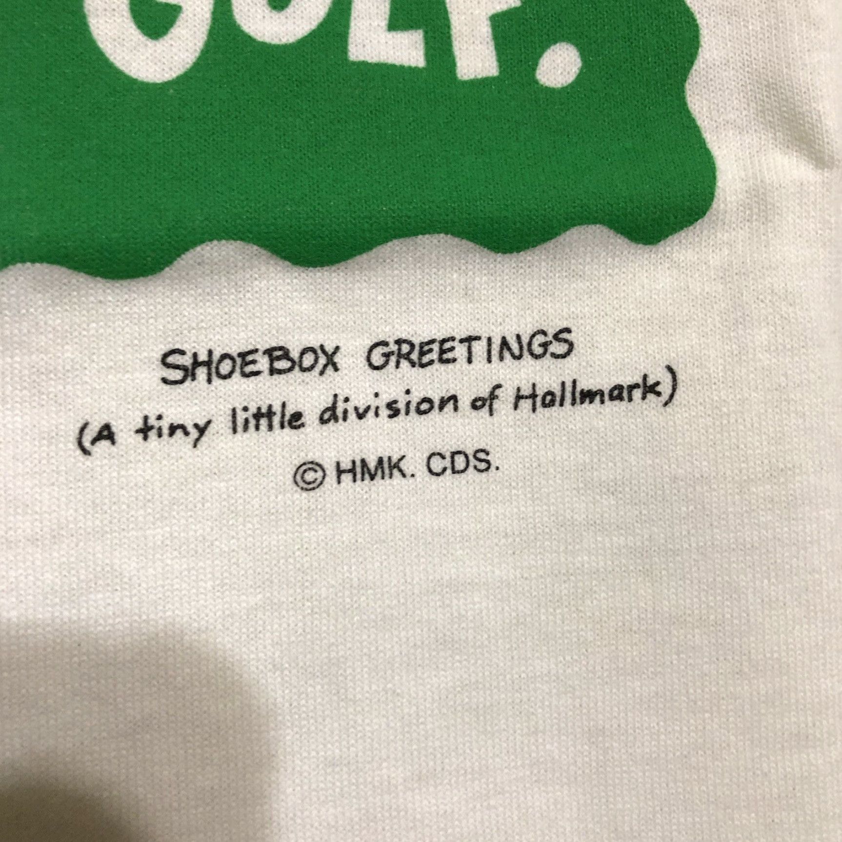 Vintage VINTAGE Shoebox Greetings Golf Shirt White T-Shirt Mens XL Regular Crew Neck Logo Size US XL / EU 56 / 4 - 3 Thumbnail