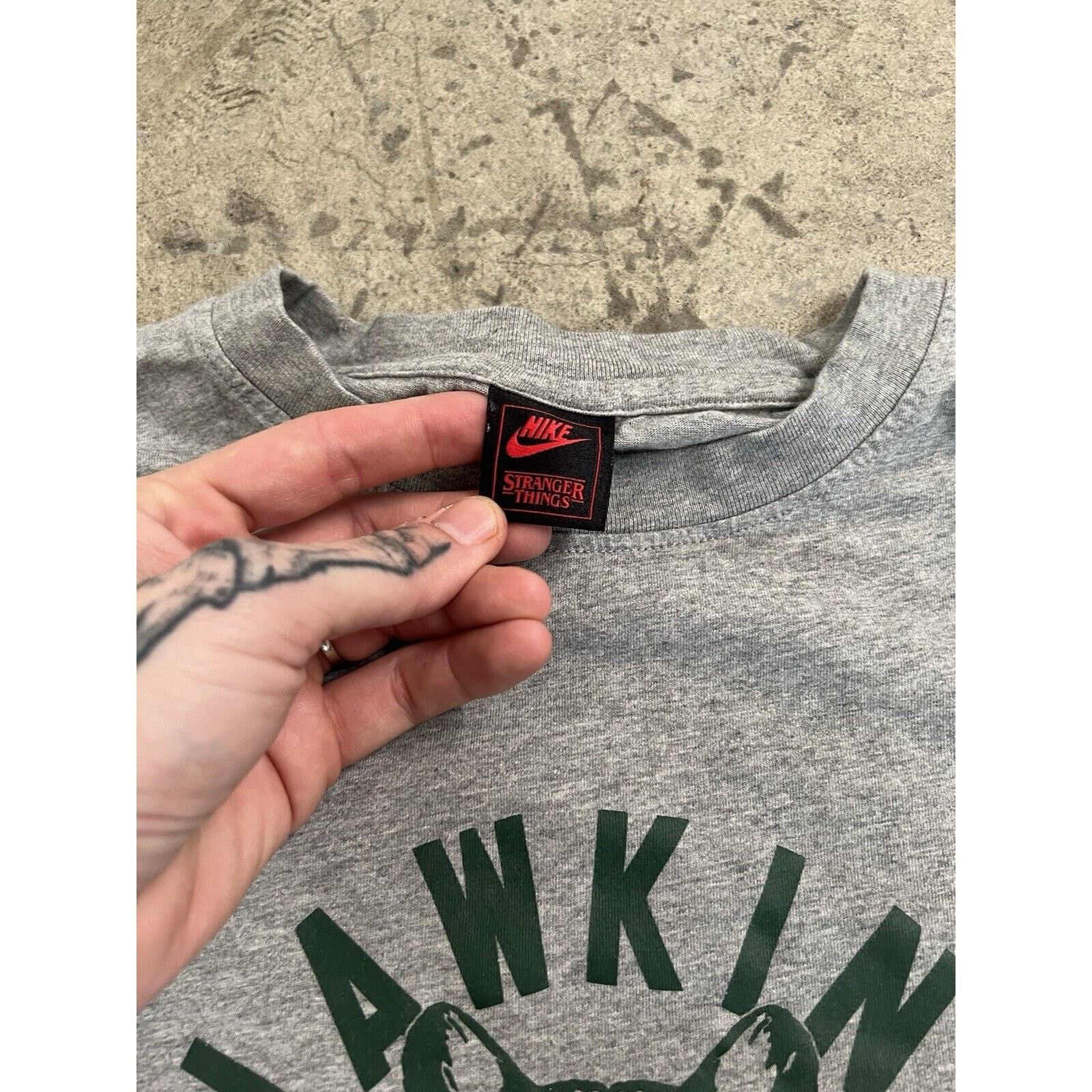 Nike Nike Stranger Things Graphic T-shirt Mens XXL SS Gray Size US XXL / EU 58 / 5 - 5 Thumbnail