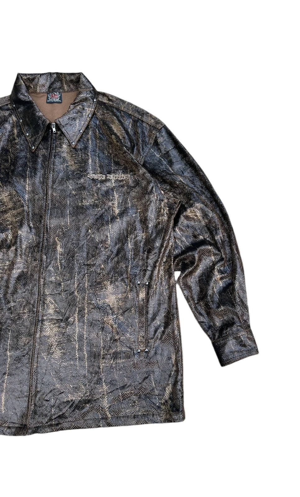 Le Grande Bleu (L.G.B.) Vtg🔥Juvenile Delinquent Genuine Python Zipper Jacket Size US XXL / EU 58 / 5 - 6 Thumbnail